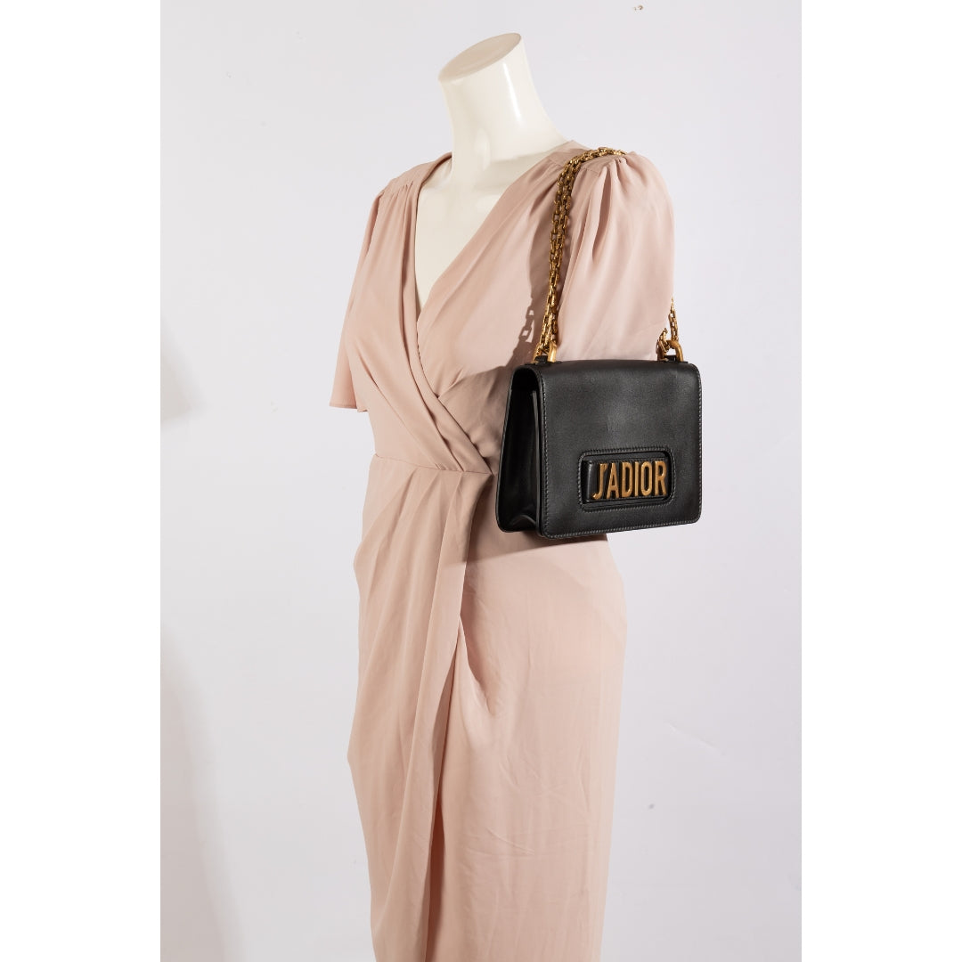 Dior Black J'adior Medium Flap Bag