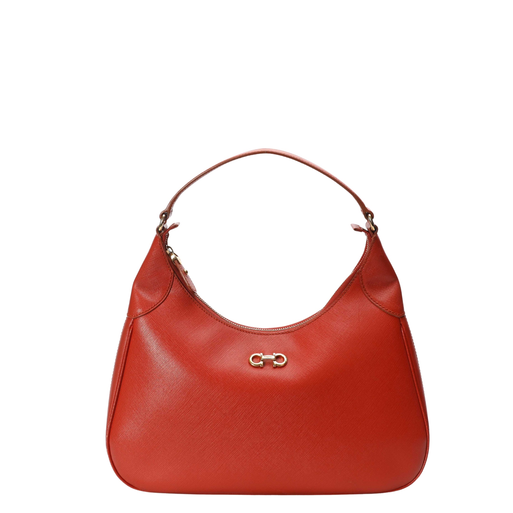 Salvatore Ferragamo Red Gancini Romana Hobo Bag