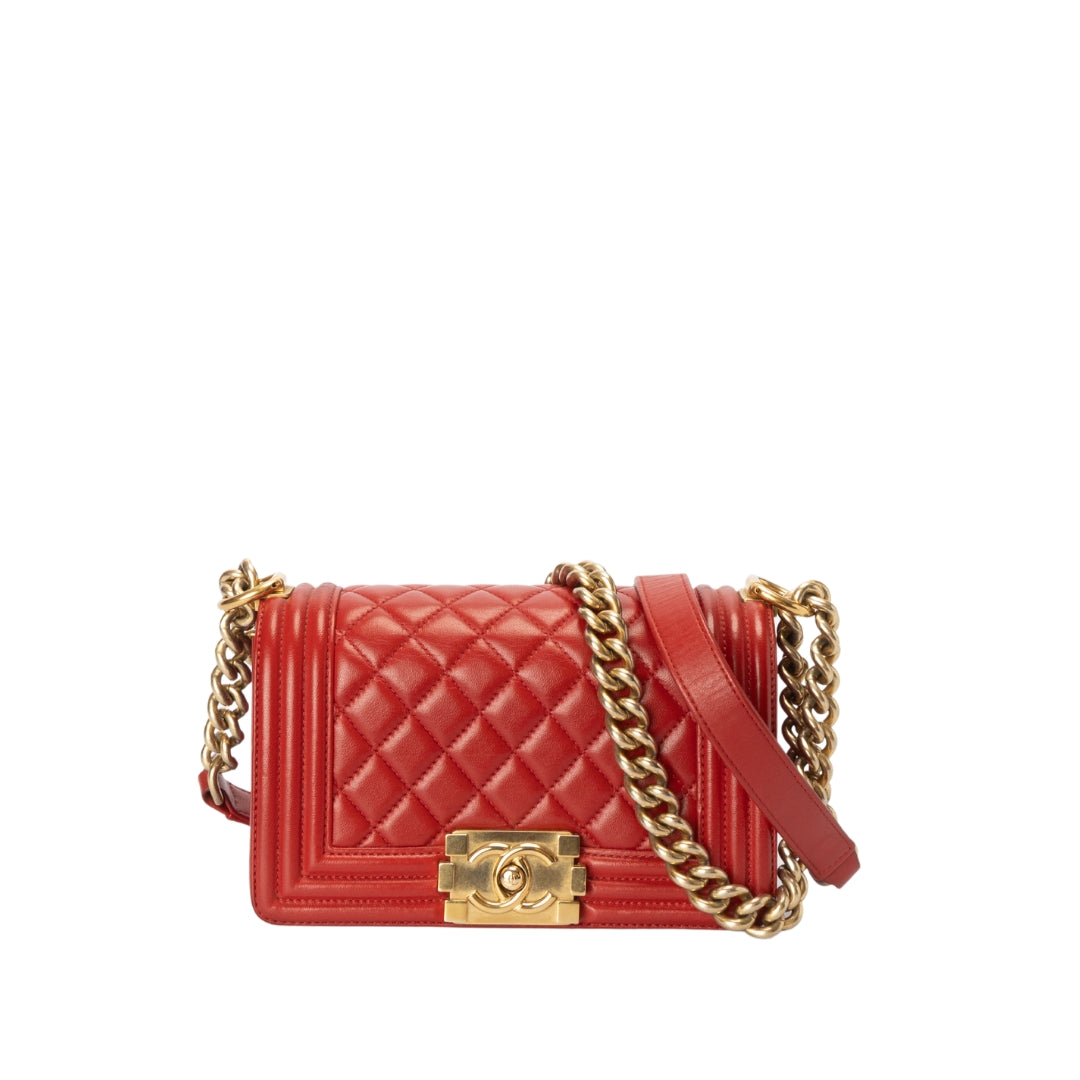 Chanel Quilted Boy Flap Small Shoulder Bag