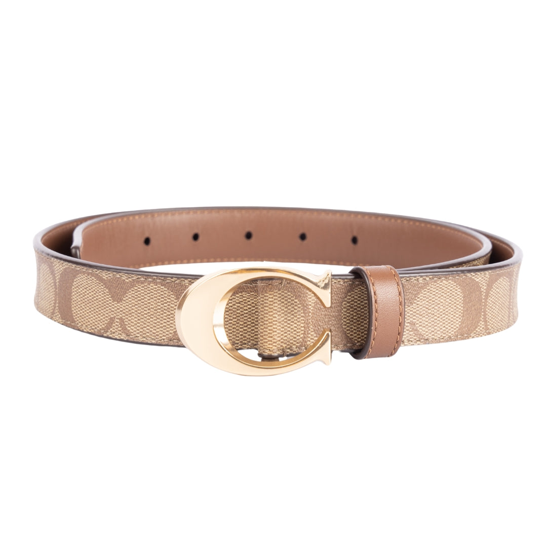 Coach Logo Signature Leather Belt