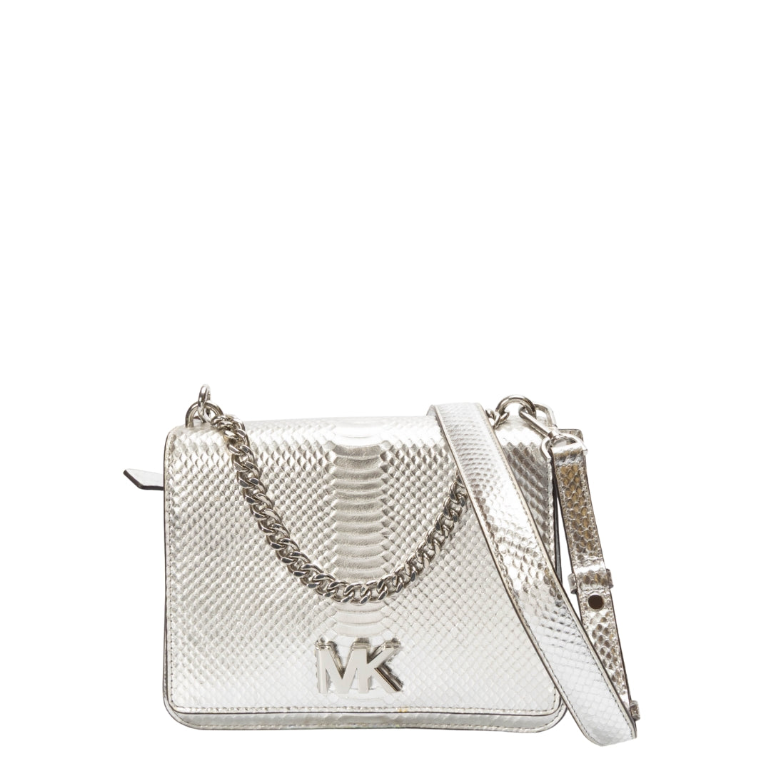 Michael Kors Sloan Editor Silver Shoulder Bag