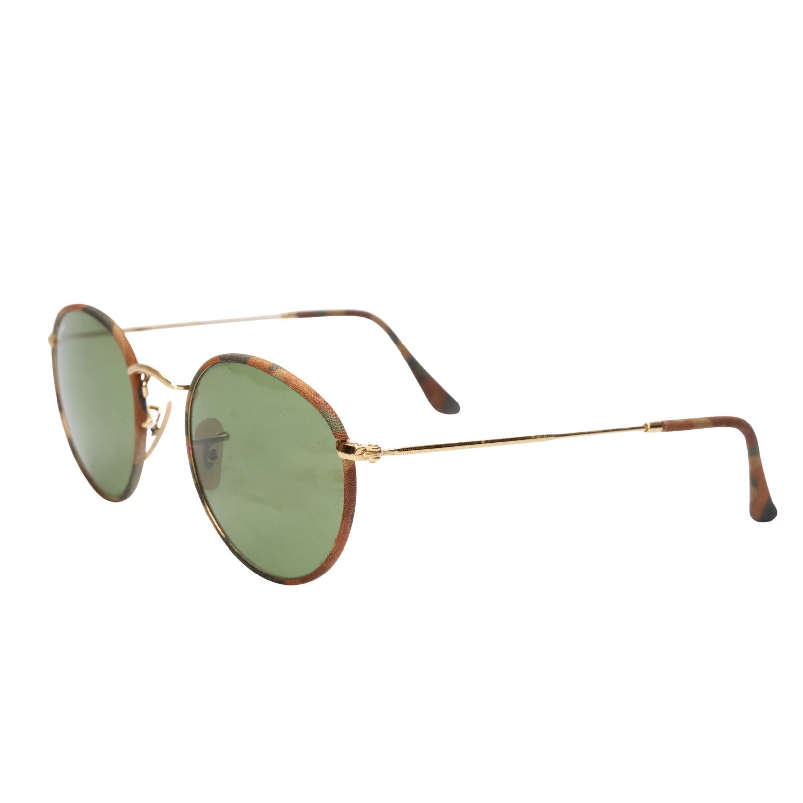 Ray Ban Green Lens Round Metal Sunglasses