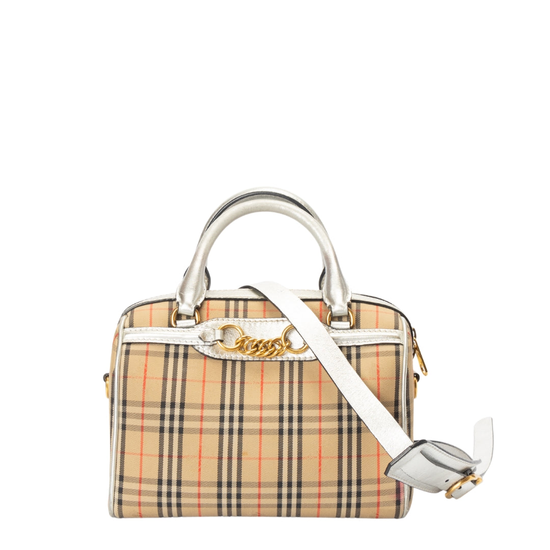 Burberry Small 1983 Check Link Bowling Bag