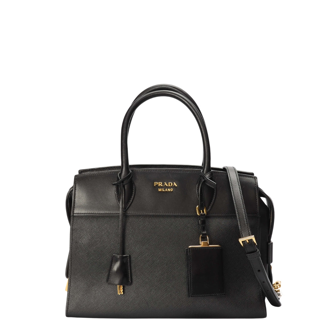 Prada Black Esplanade Convertible Tote