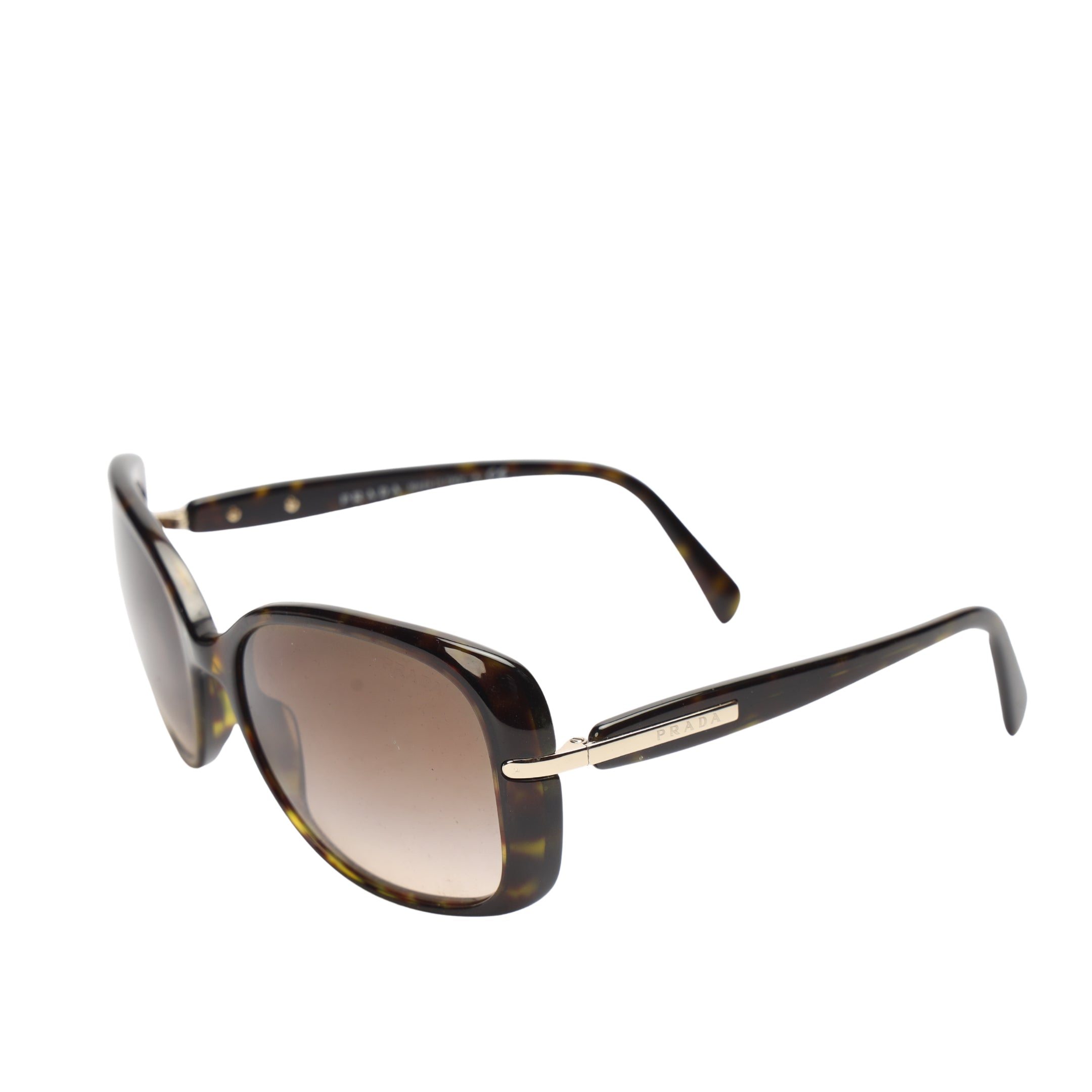 Prada Brown Havana Tortoise Full Rim Sunglasses