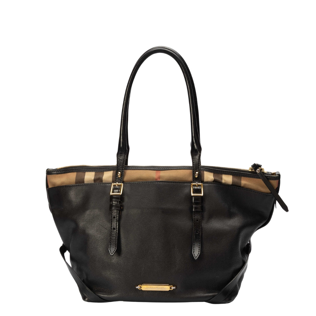 Burberry Black House Check Canvas Salisbury Tote