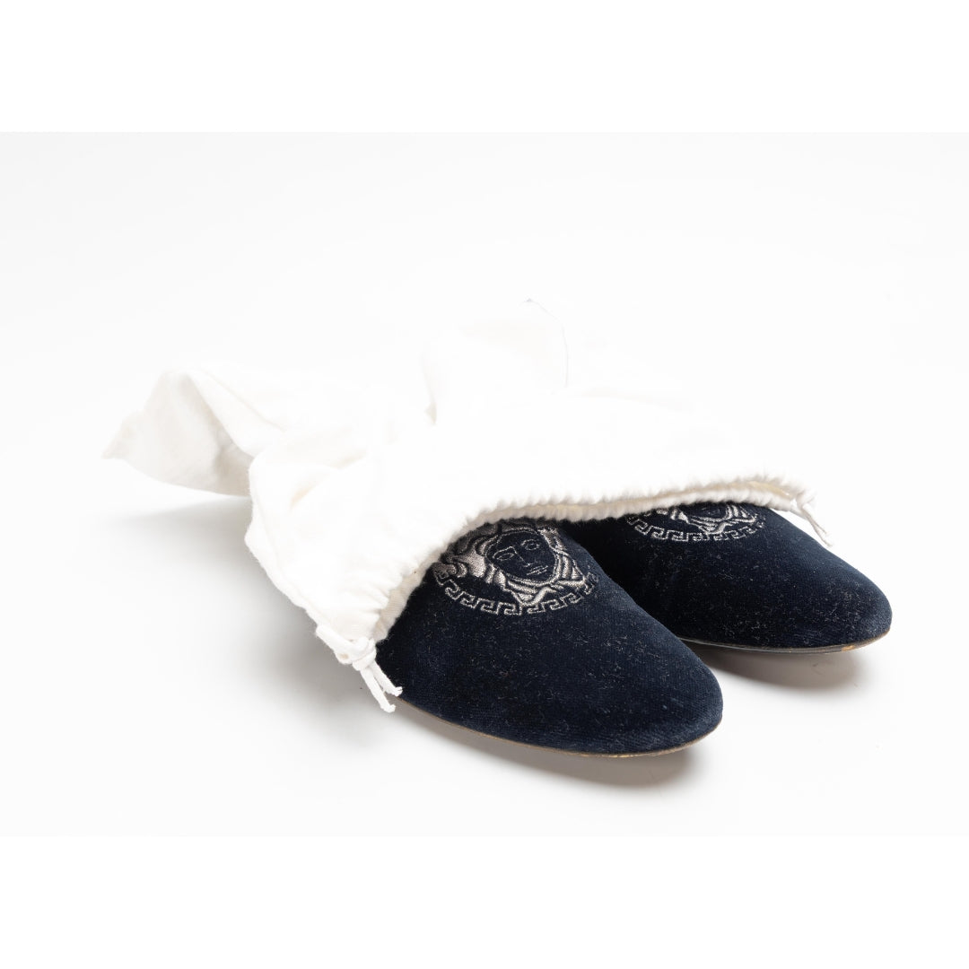 Versace Medusa Milano Velvet Slip-On Loafers