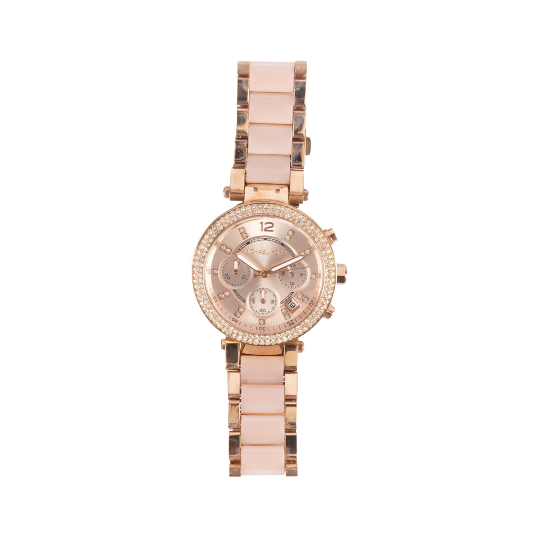 Michael Kors Parker Chronograph Two-Tone Glitz Watch