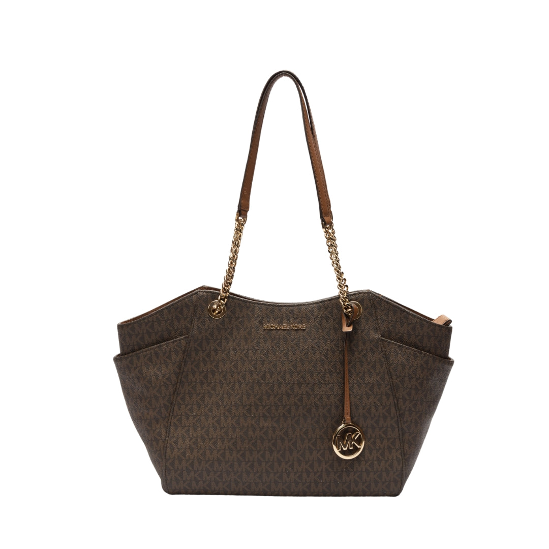 Michael Kors MK Monogram Chain Link Tote Bag