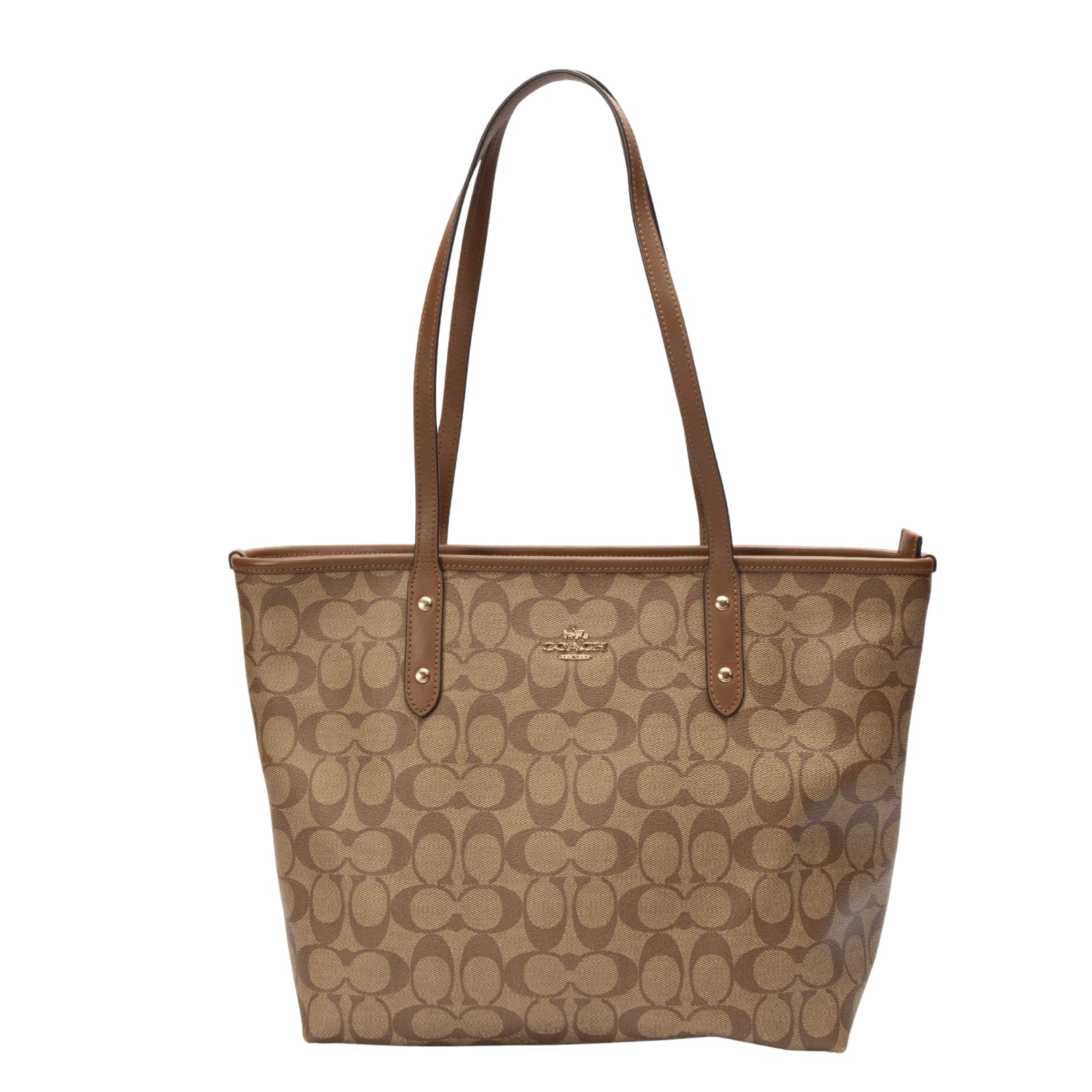 Coach Signature Canvas Medium City Tote