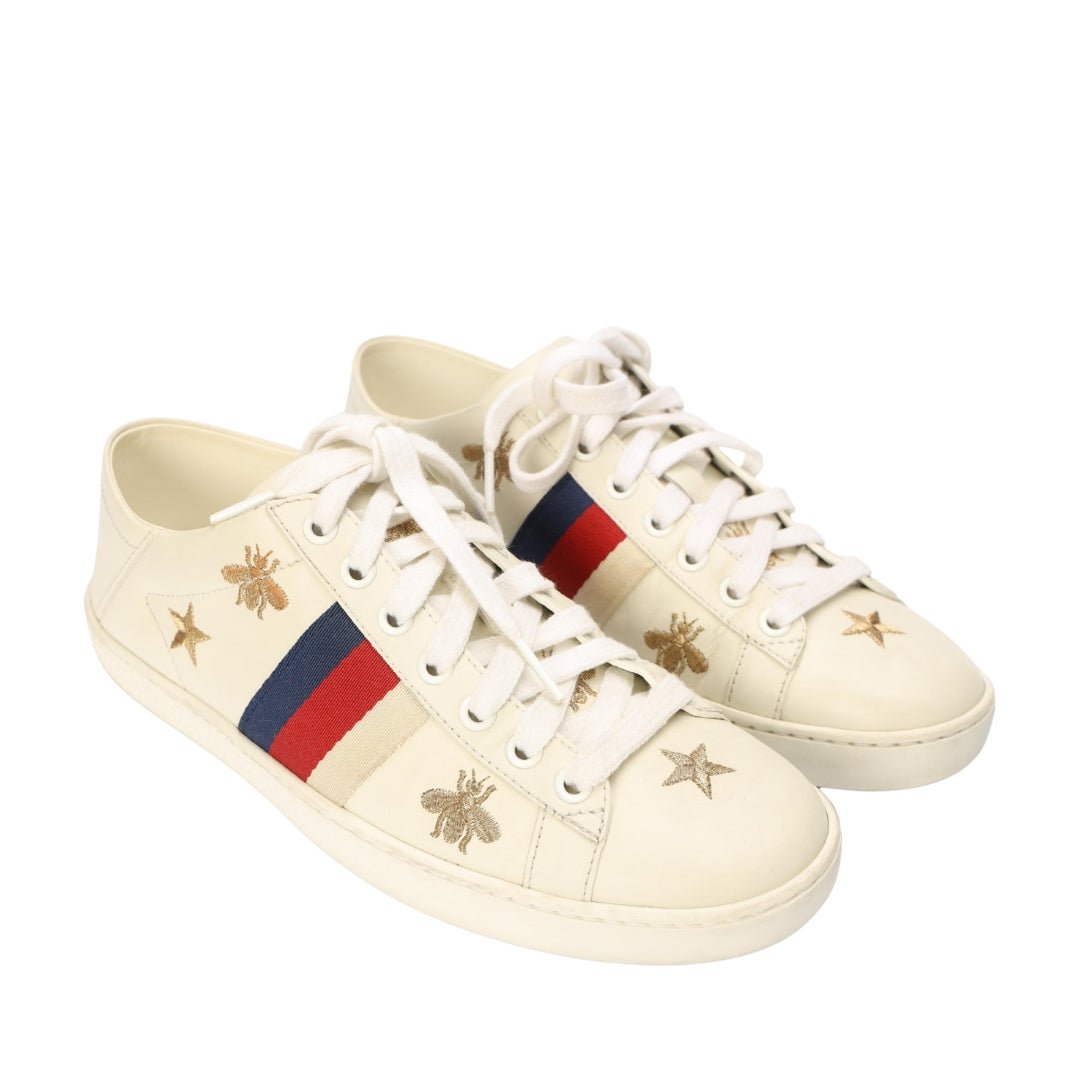 Gucci Ace Bees & Stars White Sneakers