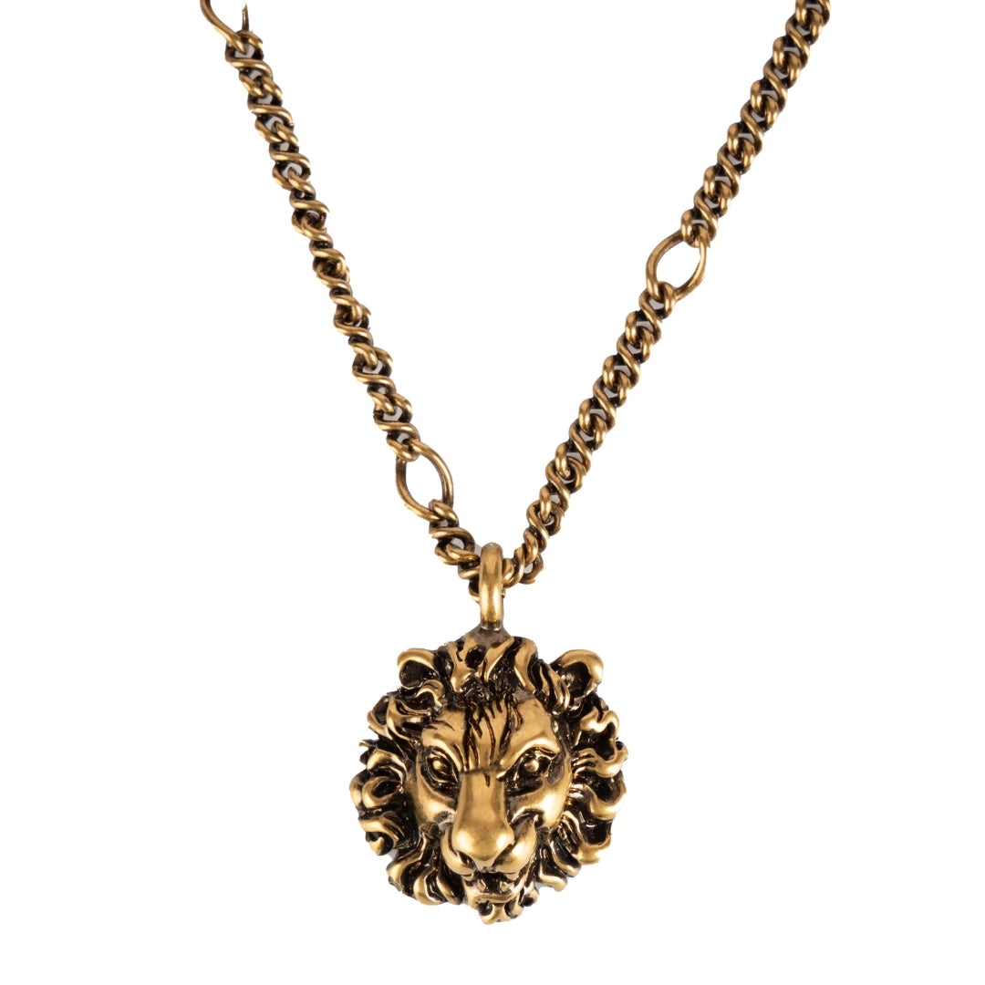 Gucci Lion Head Pendant Necklace