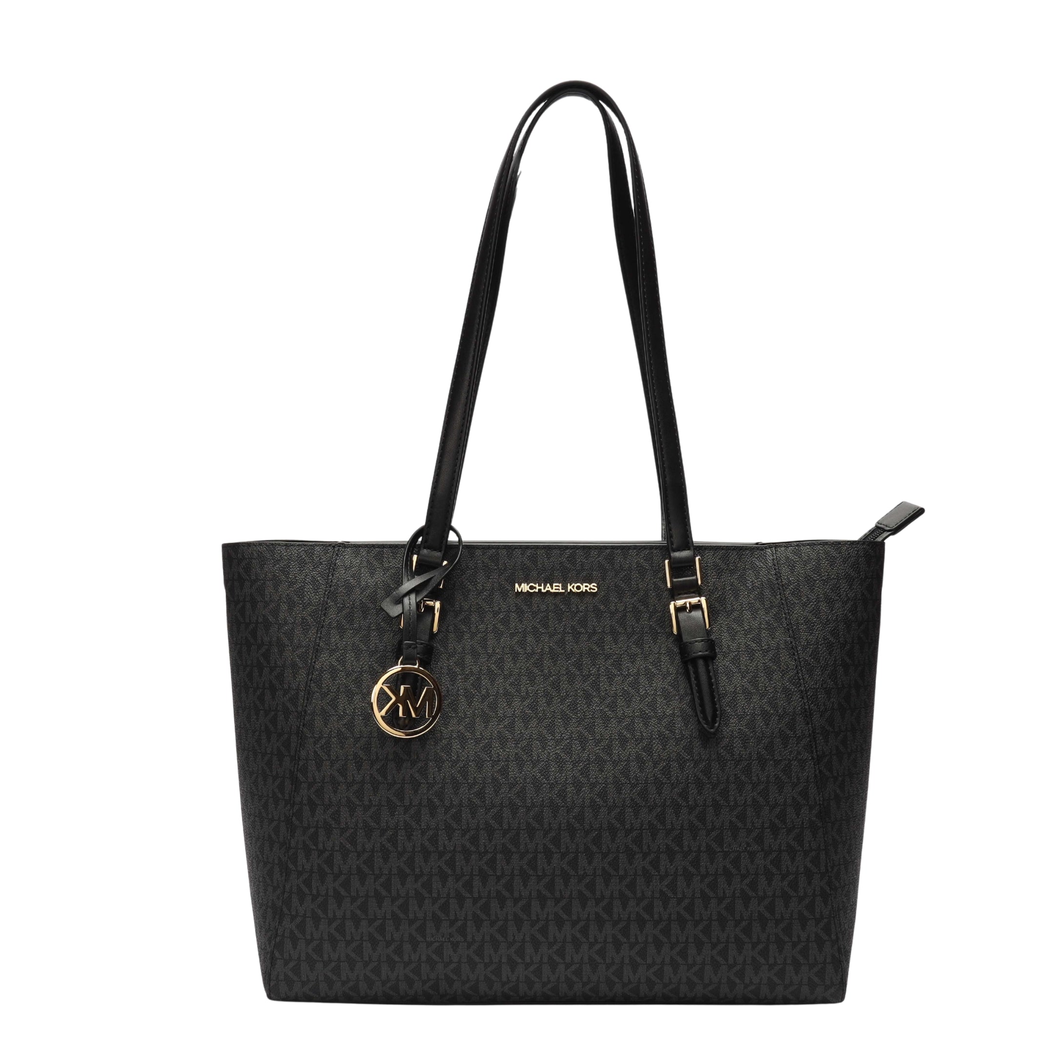 Michael Kors Black Charlotte Large Signature Logo Tote