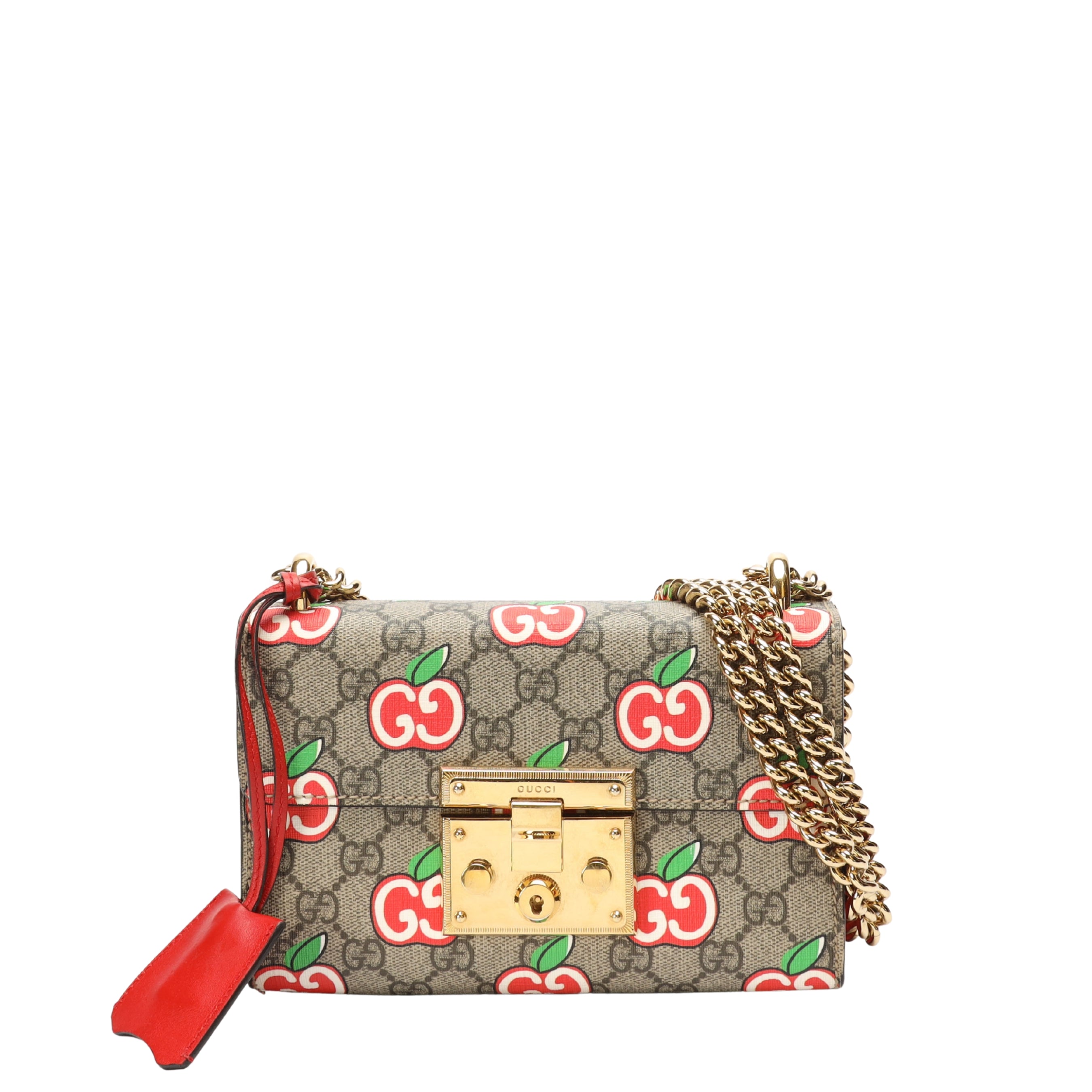 Gucci GG Apple Print Padlock Crossbody Bag