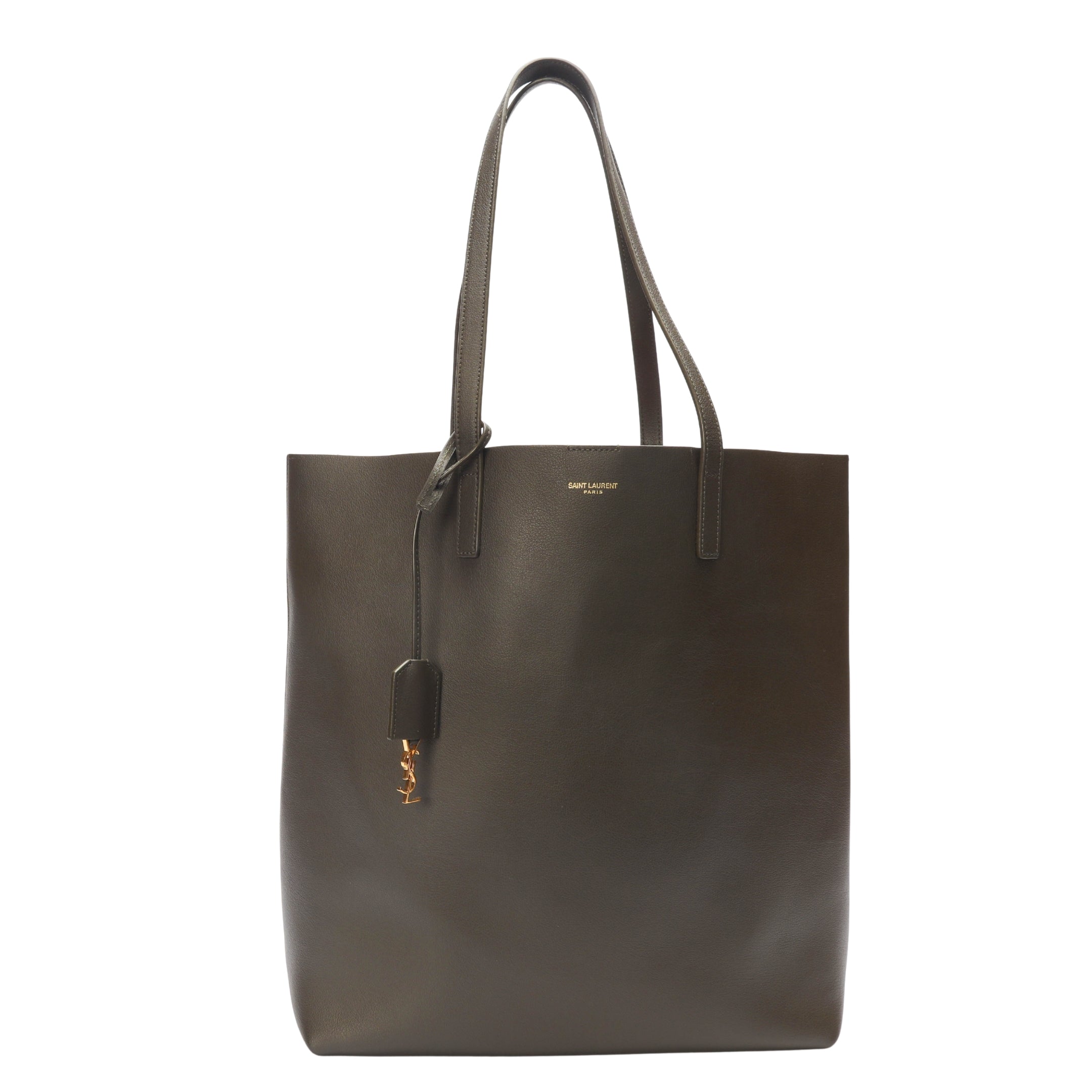 Yves Saint Laurent Olive Shopping Tote Bag