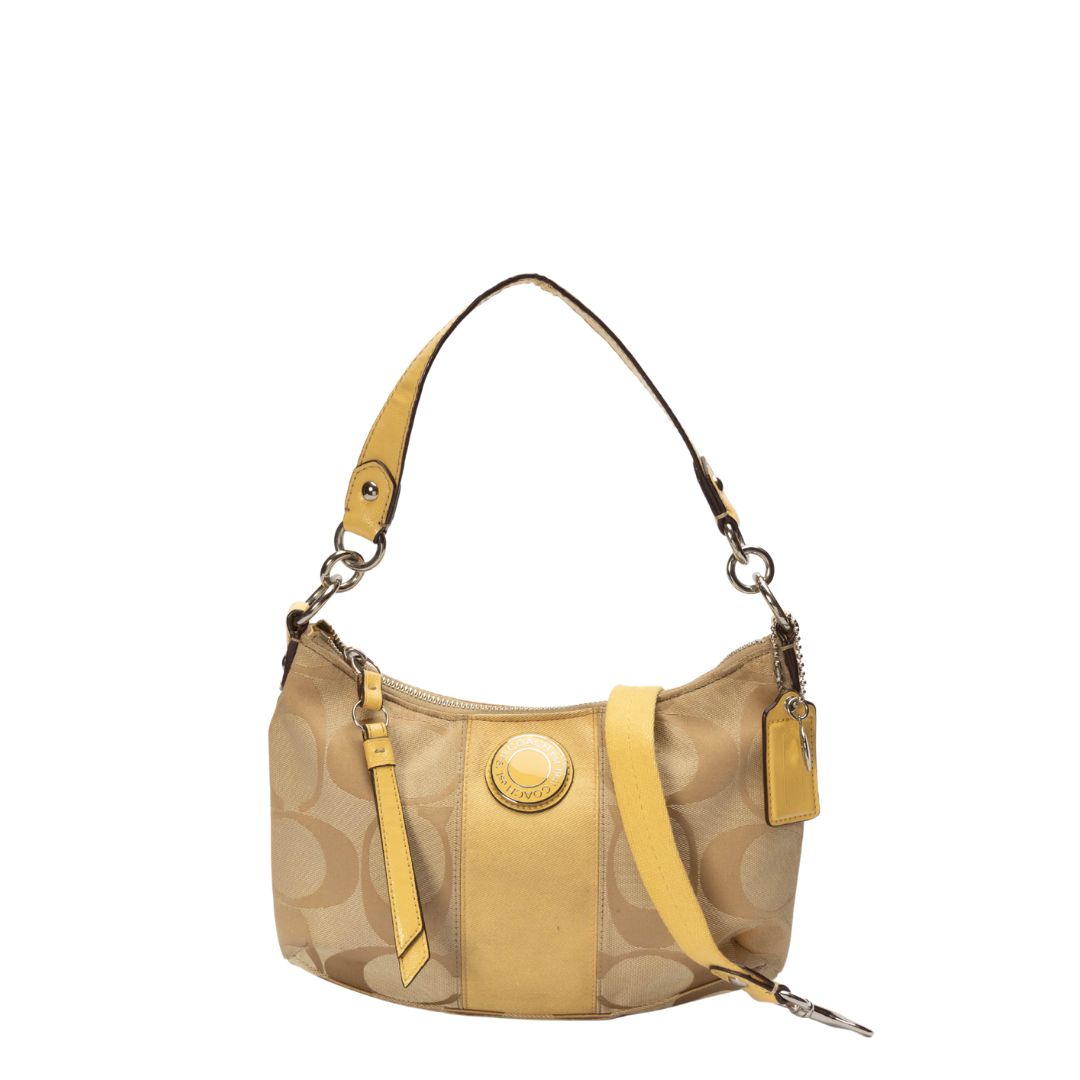 Coach Vintage Stripe Tan Convertible Bag
