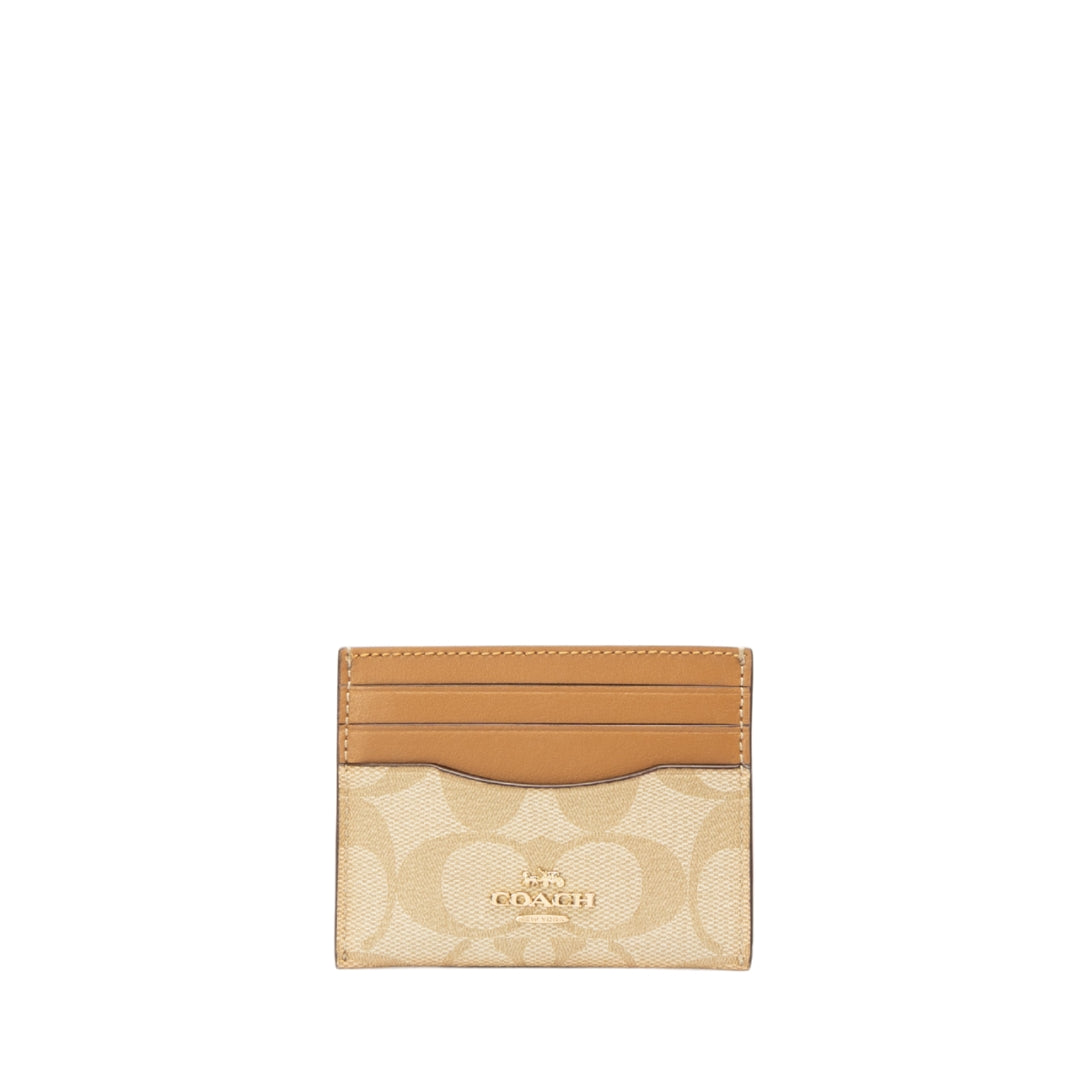 Coach Signature Canvas Slim ID Card Case