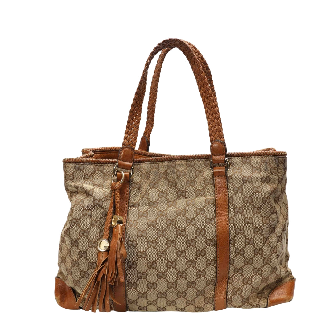 Gucci Beige/Brown GG Canvas Bella Tote