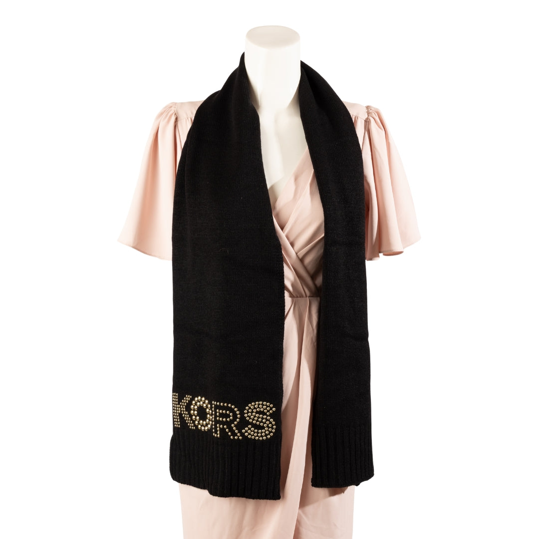 Michael Kors Black Studded Muffler