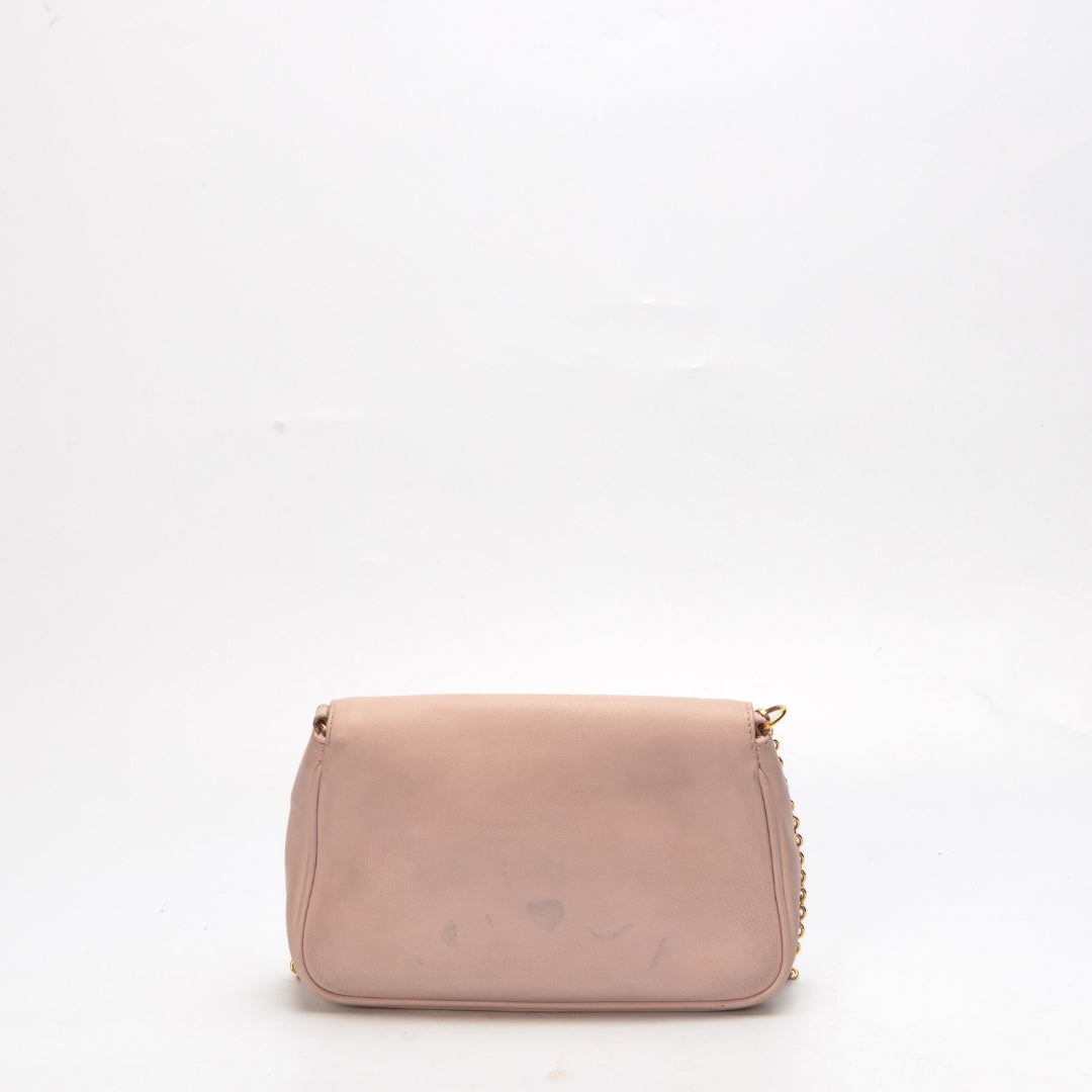 Fendi Leather Fendista Pochette Crossbody Bag