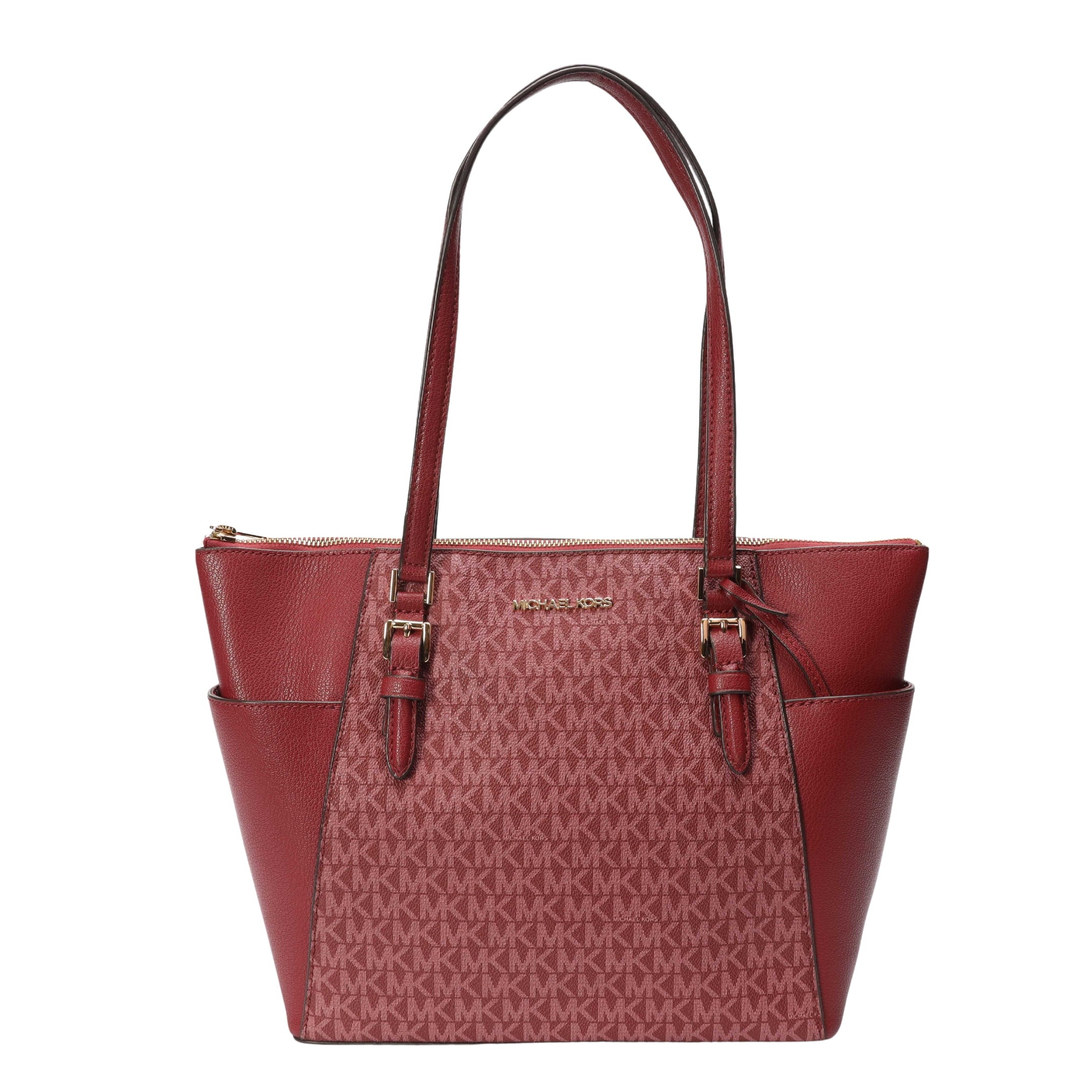 Michael Kors Charlotte Maroon Logo Tote