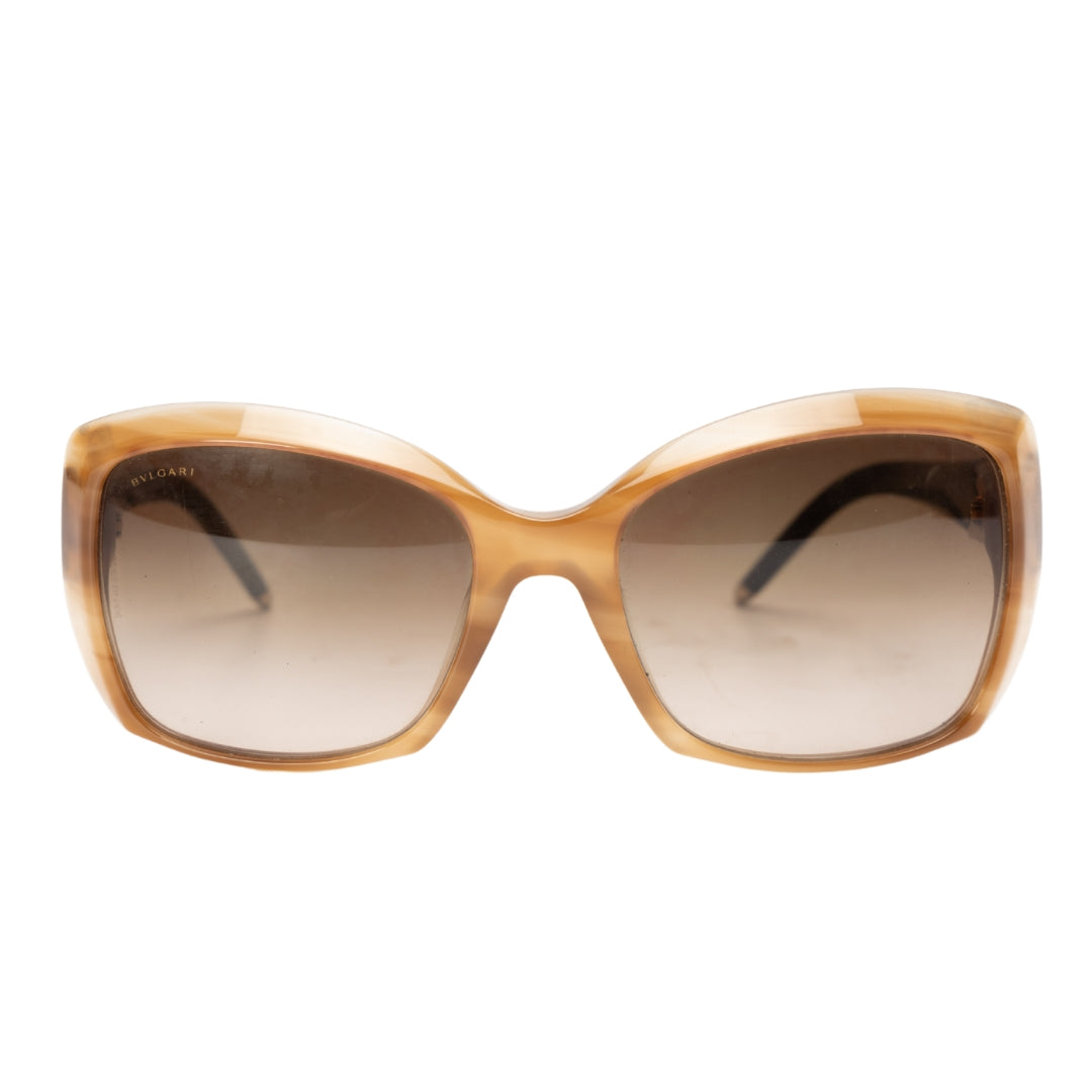 Bvlgari Beige/Brown Cat Eye Sunglasses