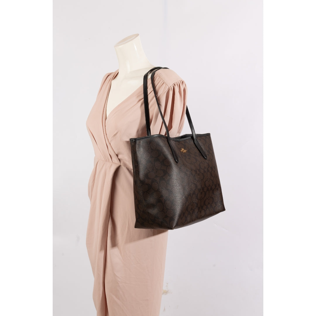 Coach Large City Tote Bag In Signature Canvas
