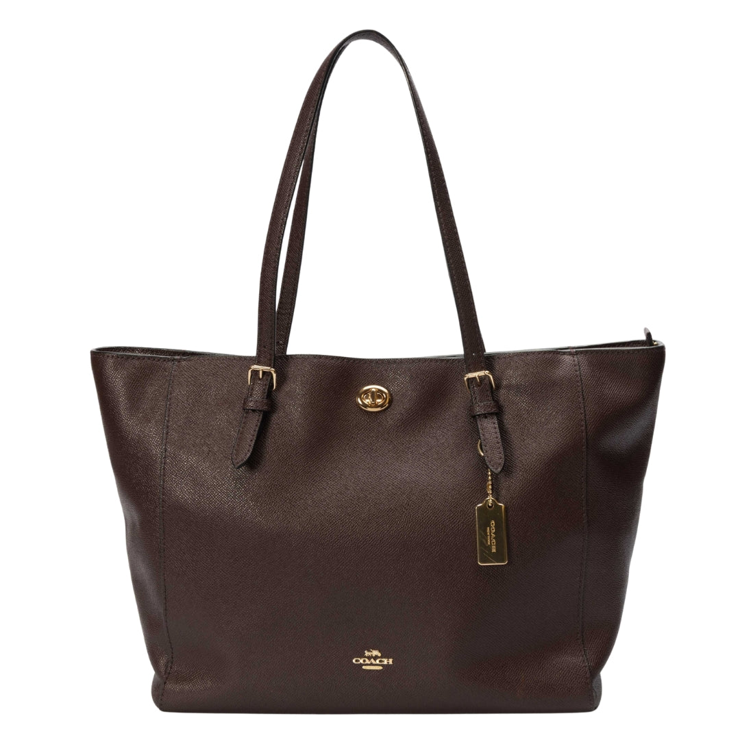 Coach Brown Turnlock Tote