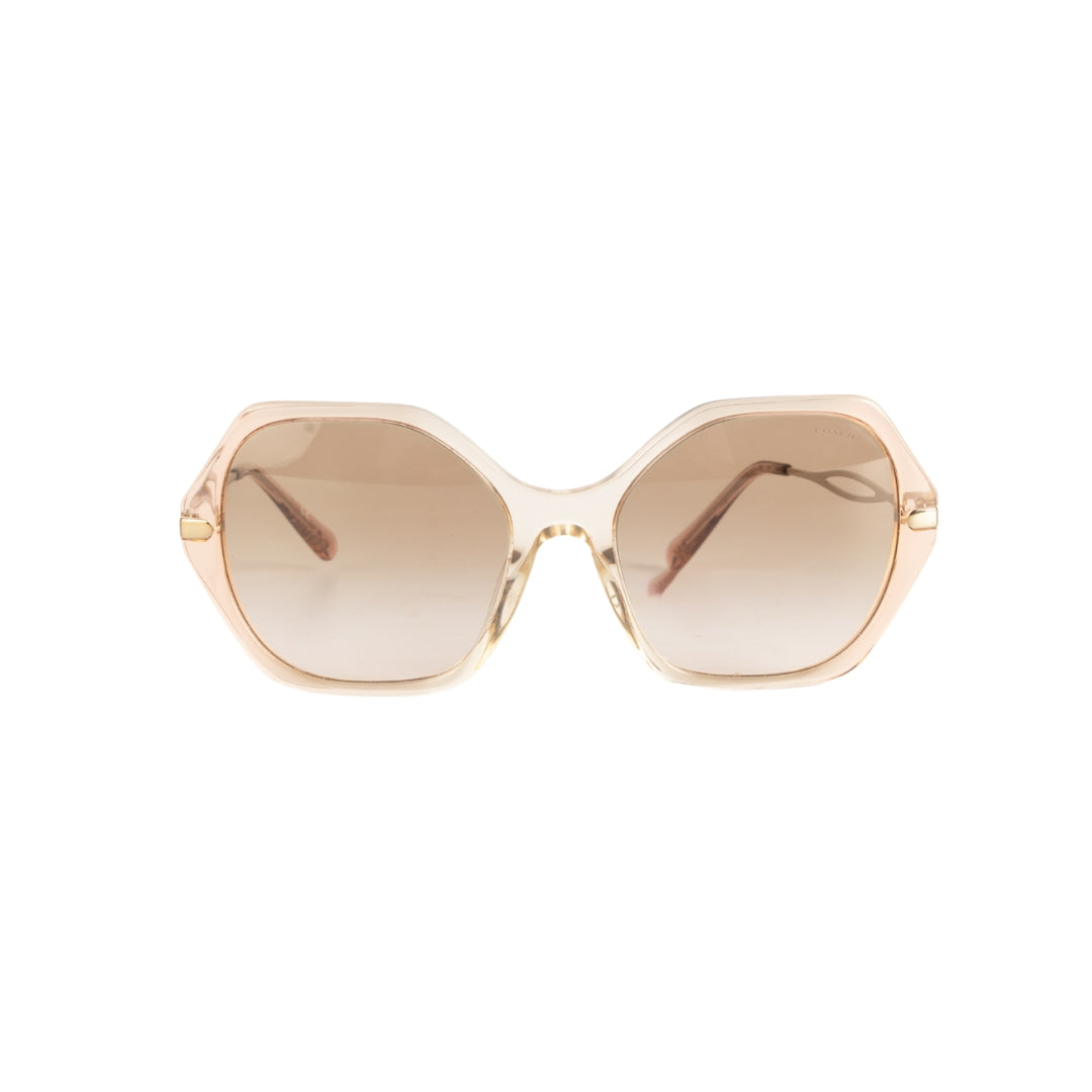 Coach Gradient Transparent Peach Sunglasses