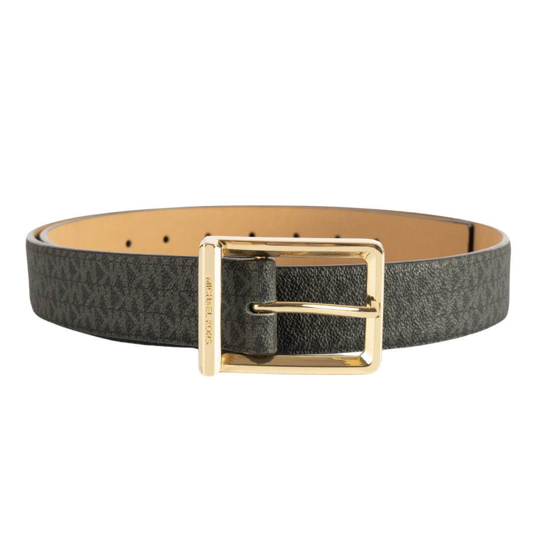 Michael Kors MK Logo Monogram Leather Belt