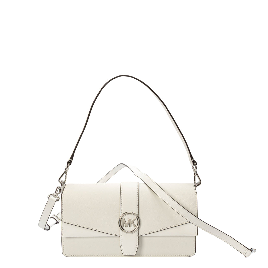 Michael Kors White Greenwich Shoulder Bag