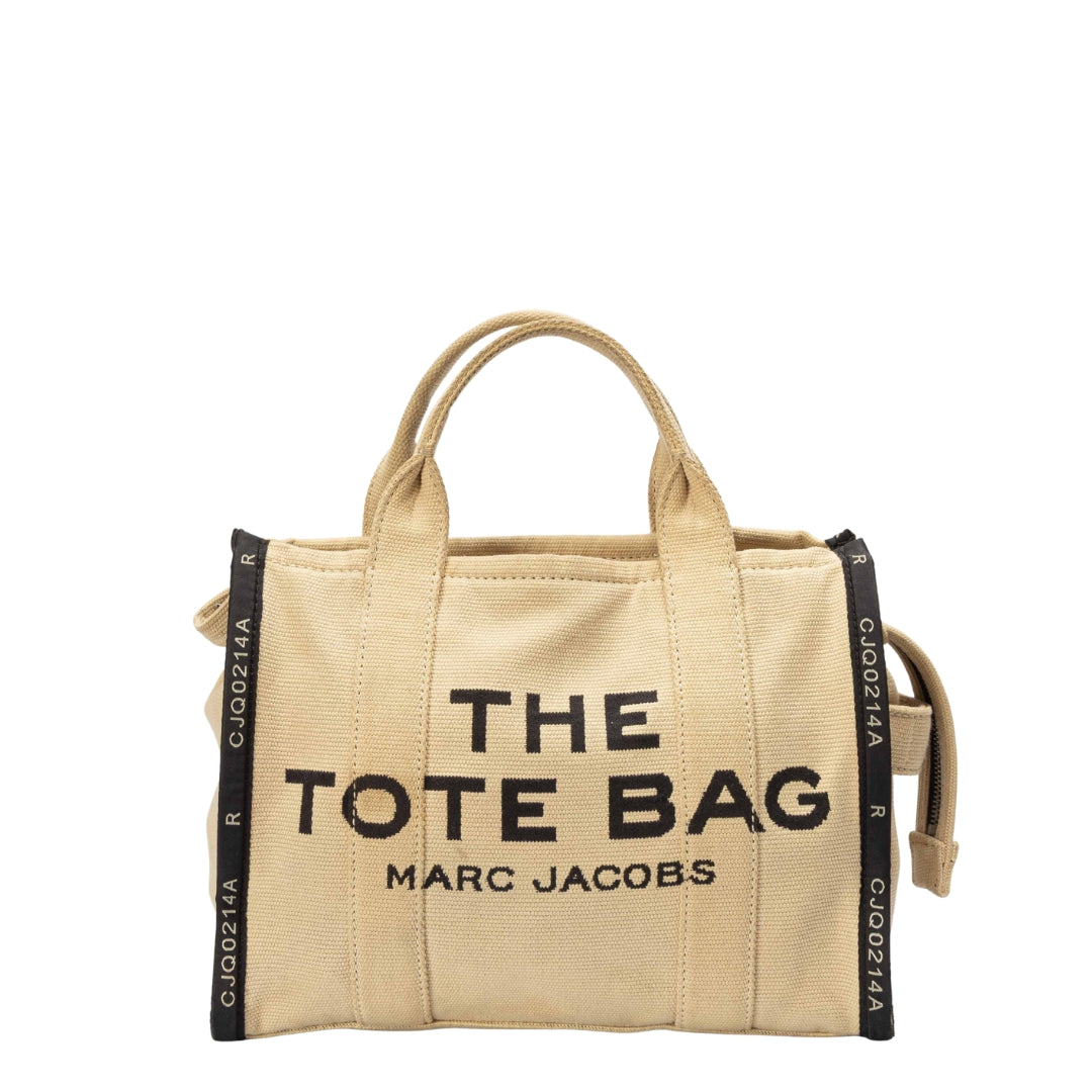 Marc Jacobs Beige The Jacquard Logo Tote