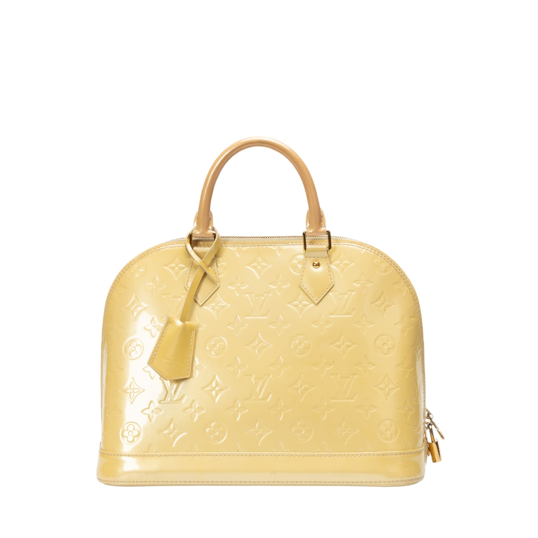 Louis Vuitton Vert Impression Monogram Vernis Alma PM Bag