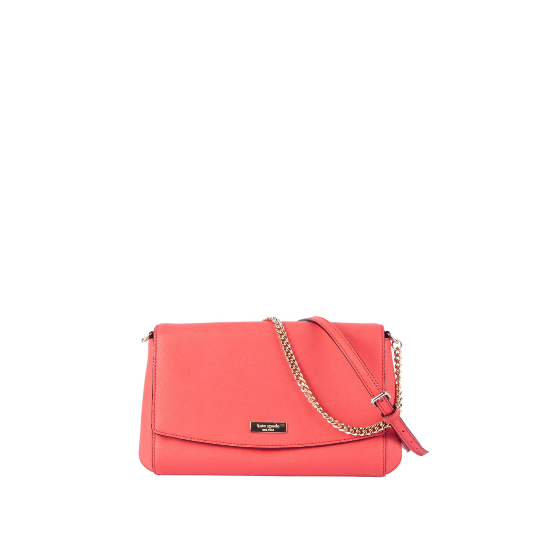 Kate Spade Coral Pink Leather Laurel Way Crossbody Bag