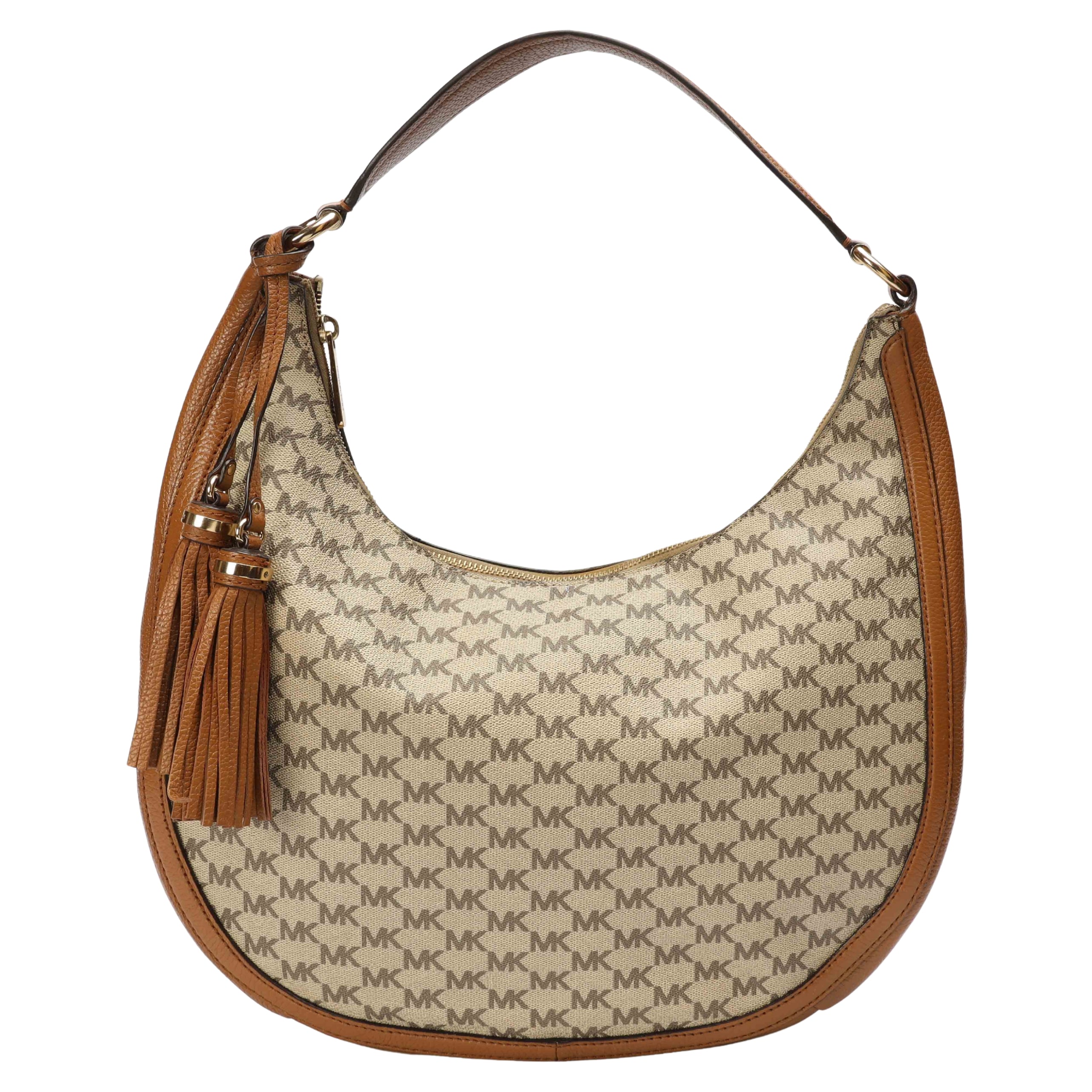 Michael Kors Lydia Vanilla Logo Hobo Bag