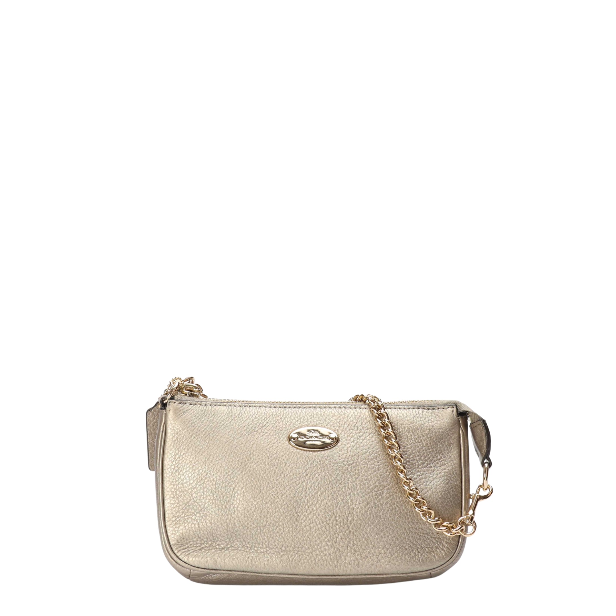 Coach Metallic Gold Pochette Bag