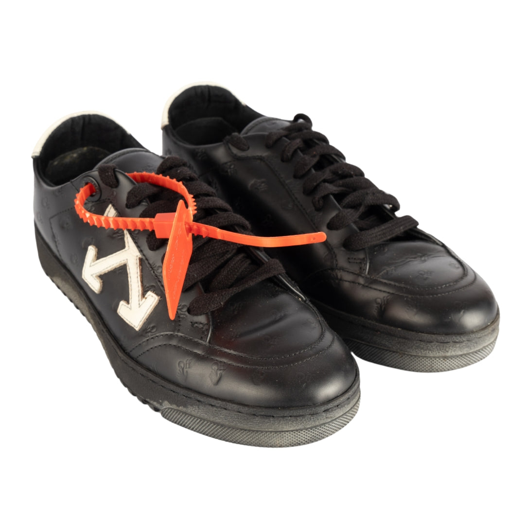 Off-White Black Leather Carryover Sneakers