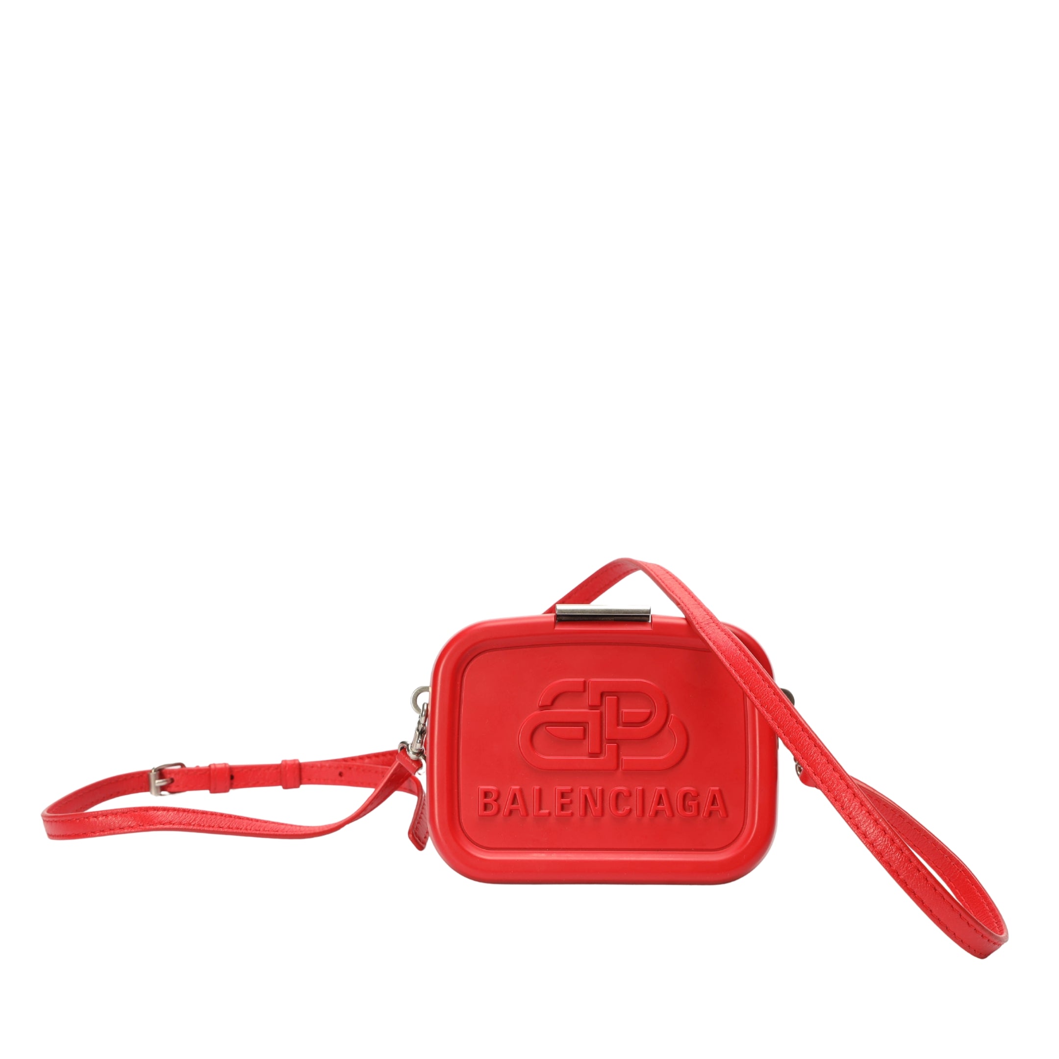 Balenciaga Recycled Plastic Red Mini Lunch Box Case Sling Bag