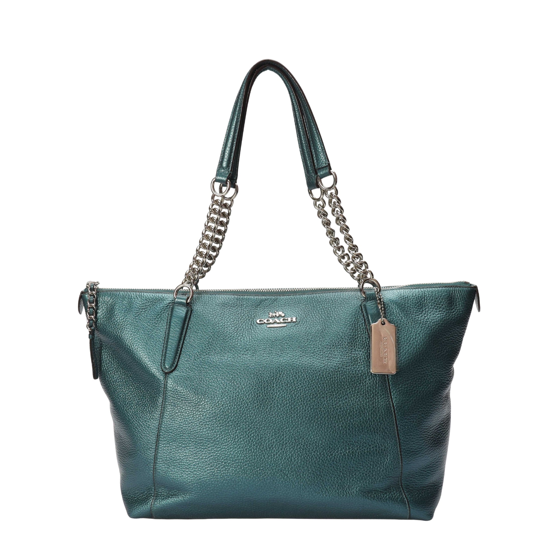 Coach Ava Teal Chain Tote