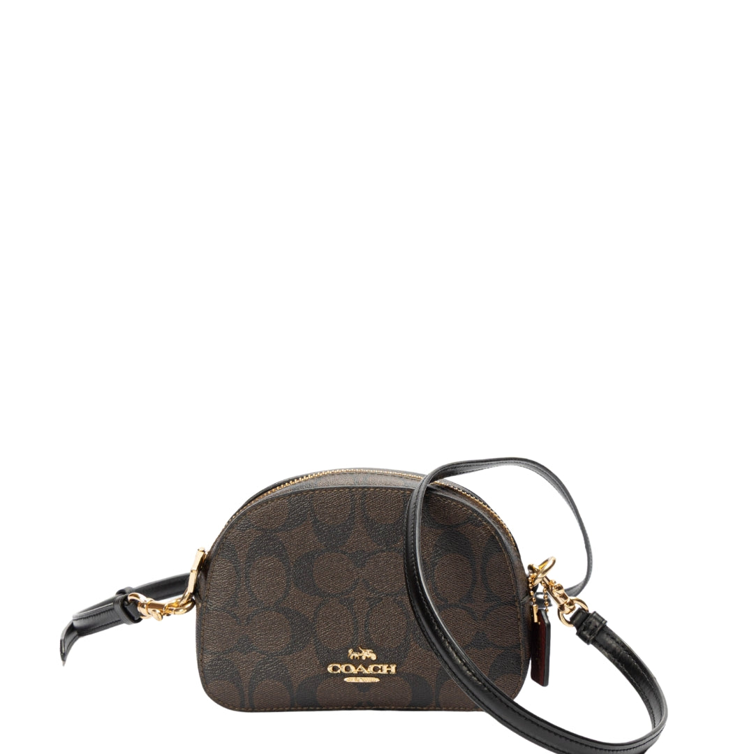 Coach Brown Mini Serena Crossbody Bag