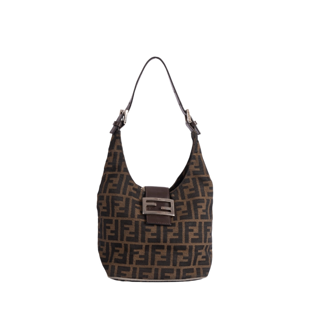 Fendi Zucca Canvas Shoulder Bag