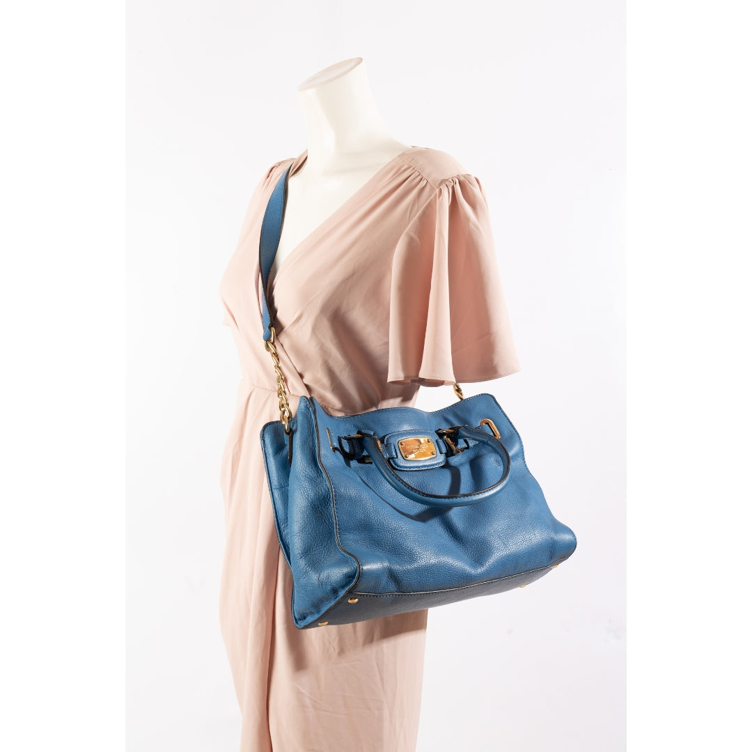 Michael Kors Blue Hamilton Large Convertible Tote