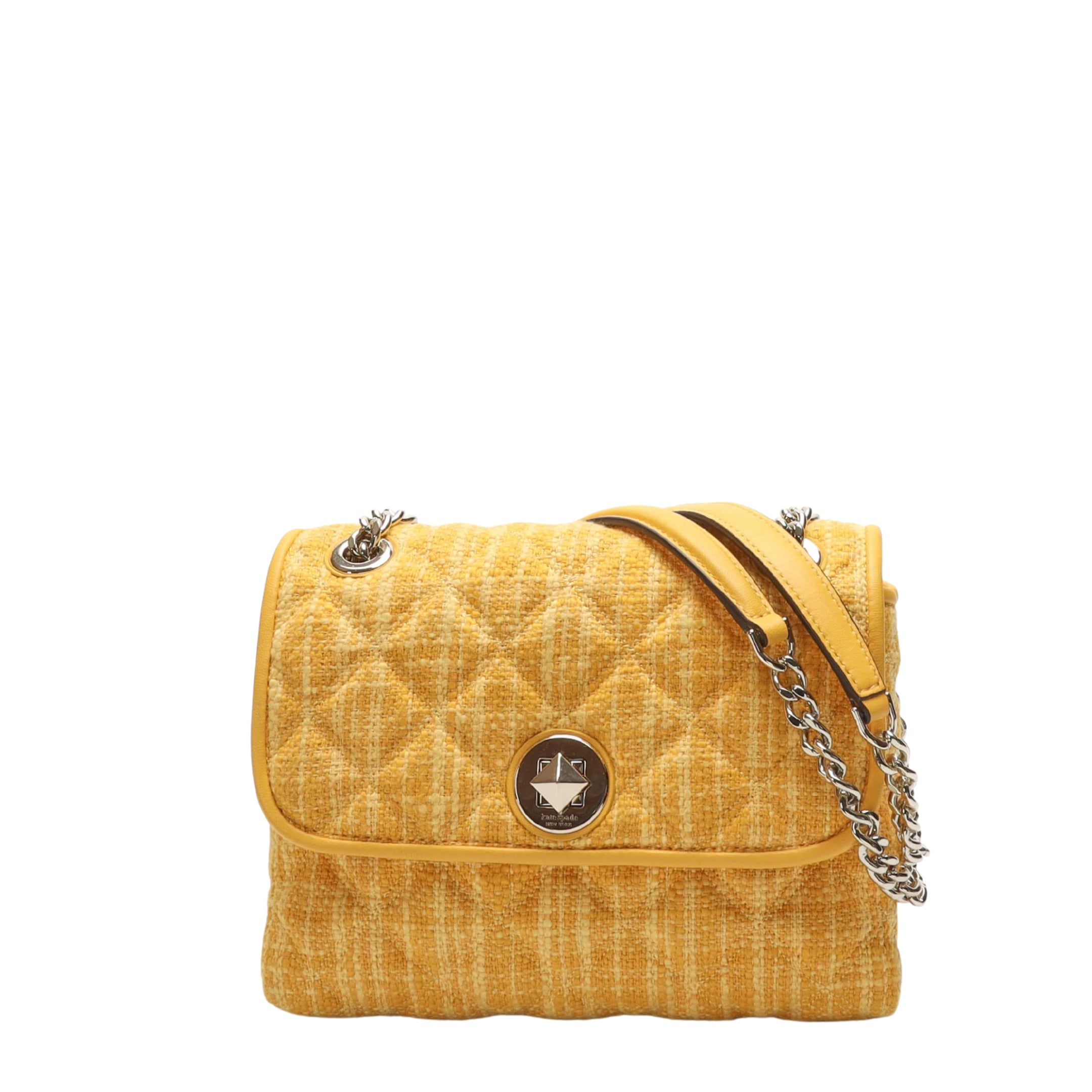 Kate Spade Tweed Yellow Natalia Shoulder Bag