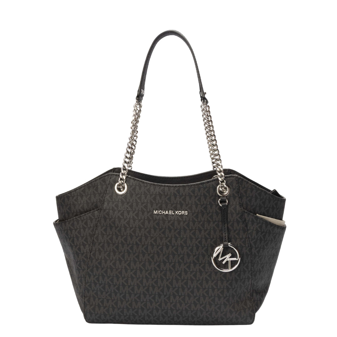 Michael Kors Black Jet Set Large Logo Tote