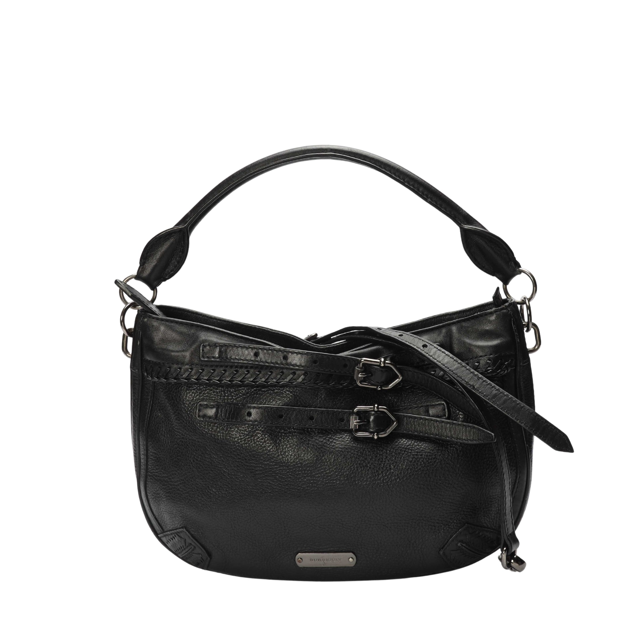 Burberry Black Bridle Top Handle Crossbody Bag