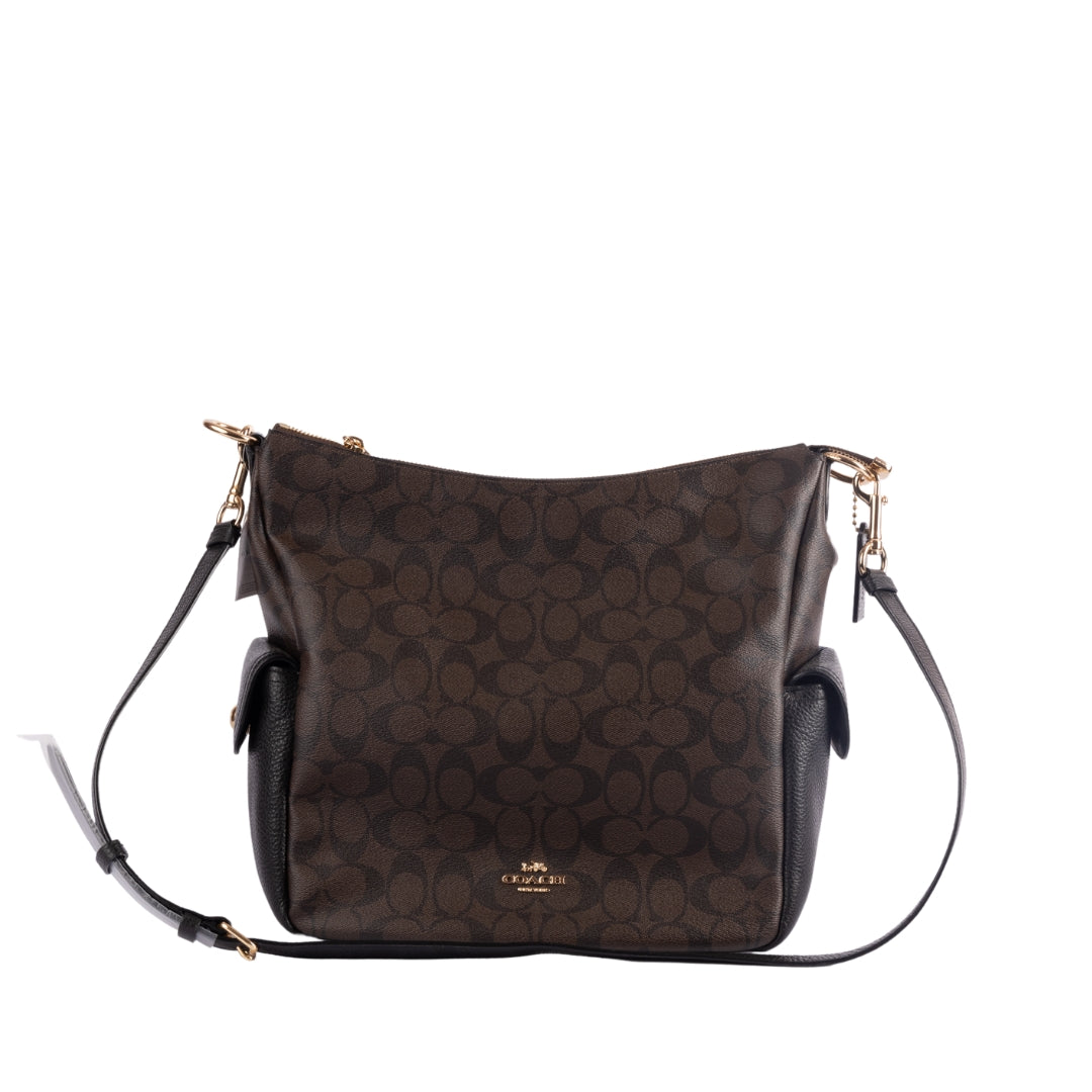 Coach Monogram Canvas Pennie Shoulder Bag