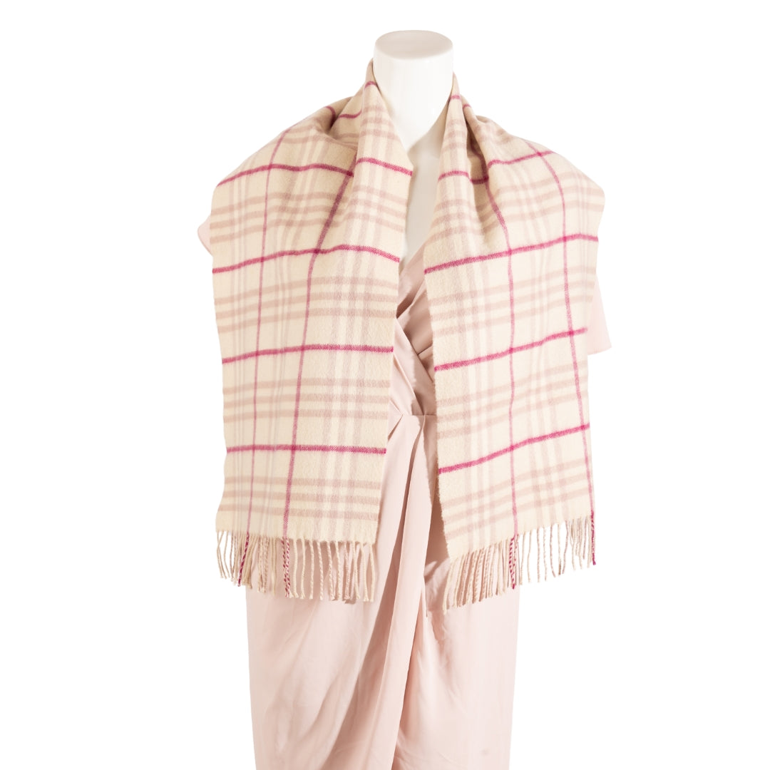 Burberry Pink Check Scarf