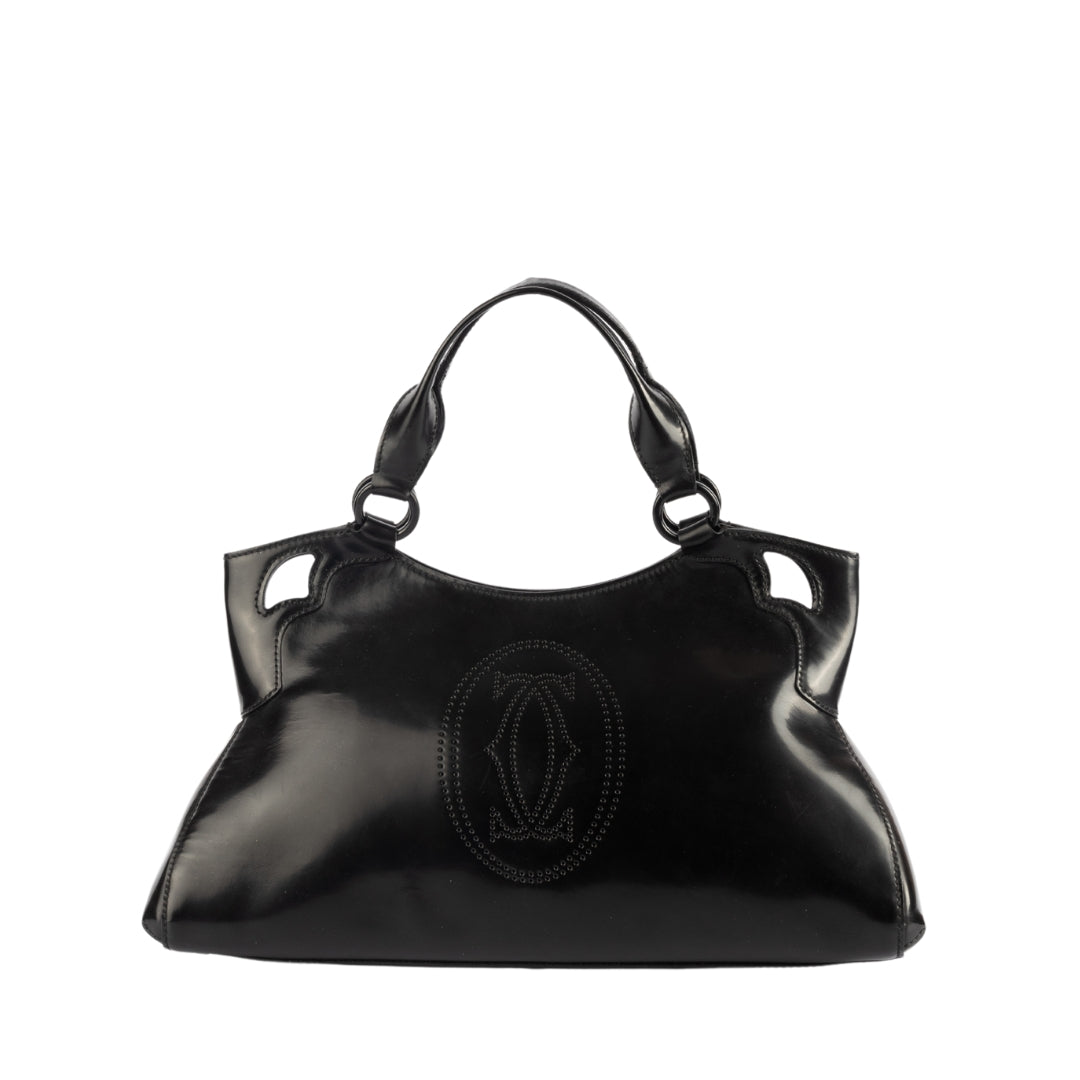 Cartier Black Calfskin Leather Marcello De Handbag