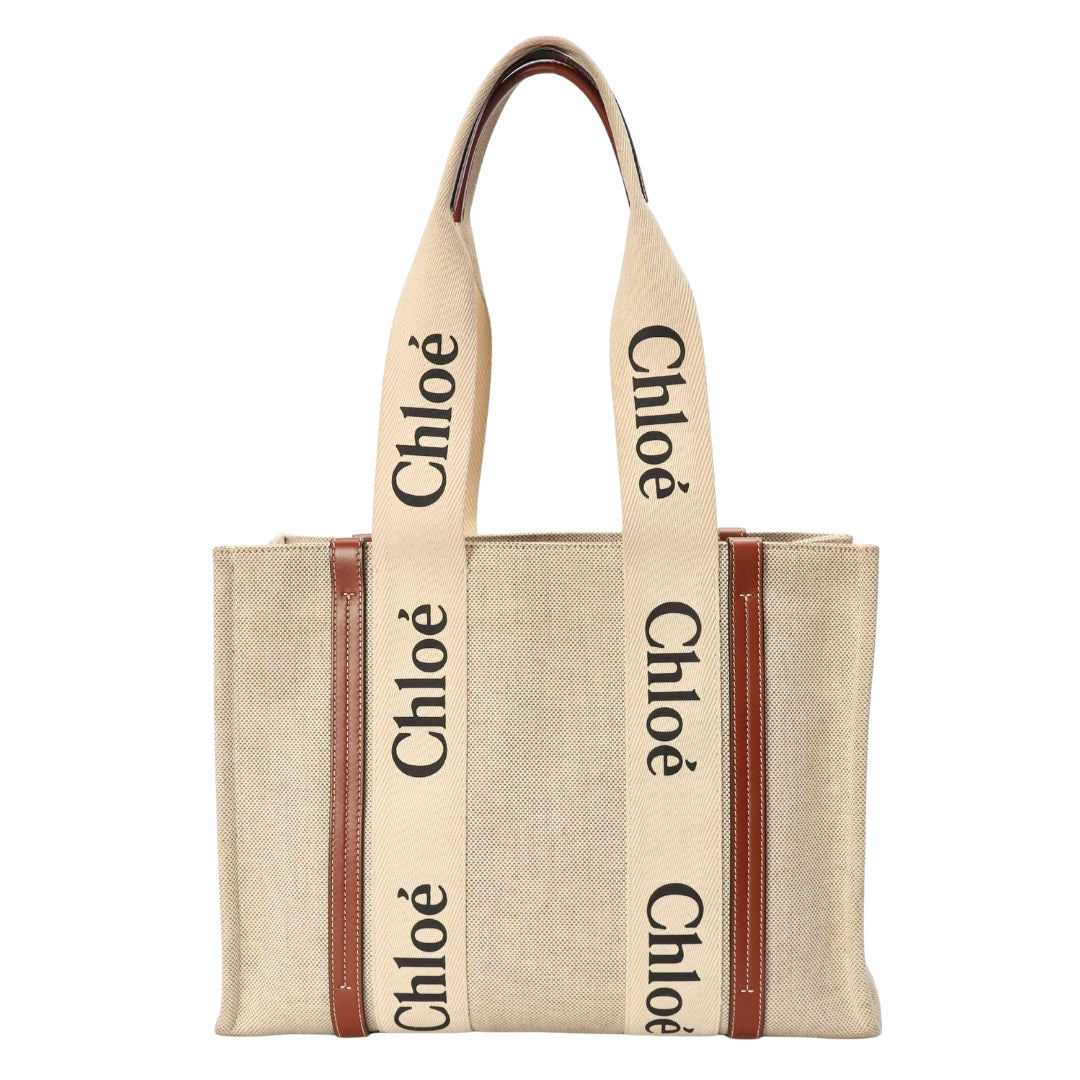 Chloe Woody Medium Canvas Tote