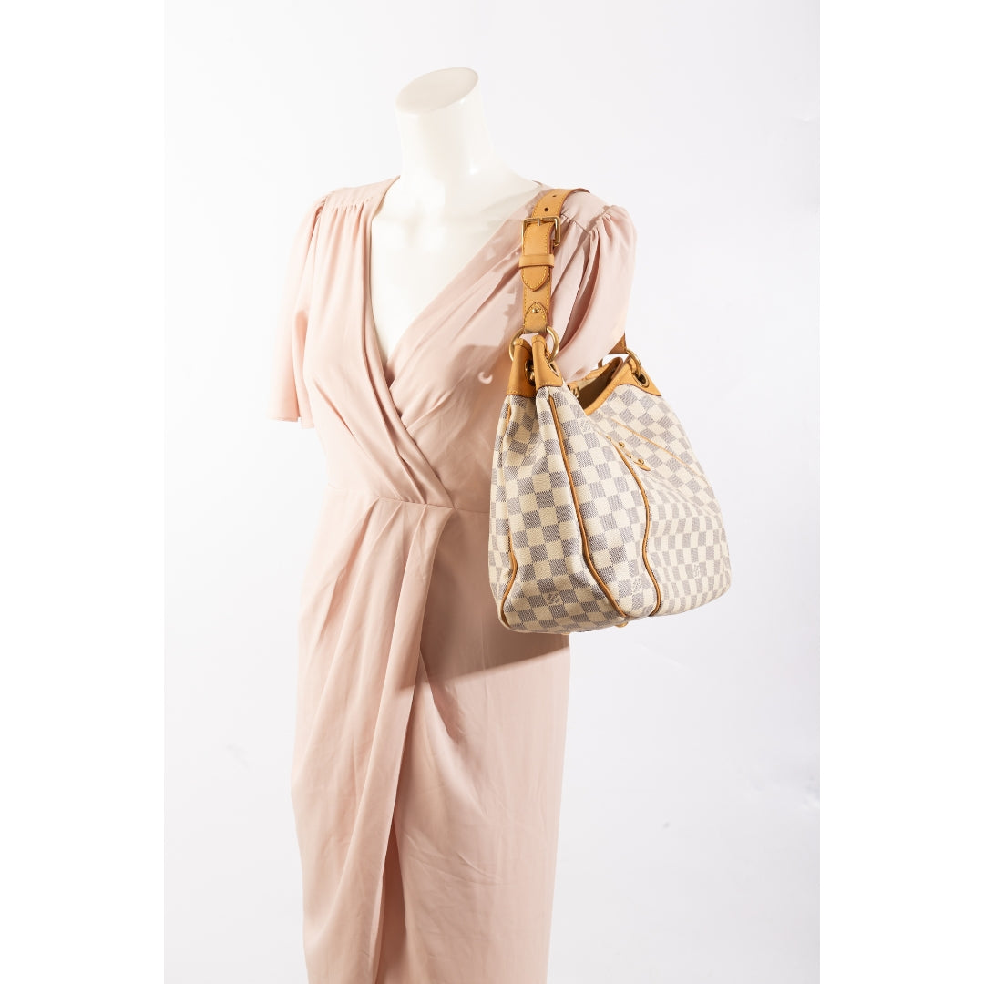 Louis Vuitton White Damier Azur Galliera GM Tote